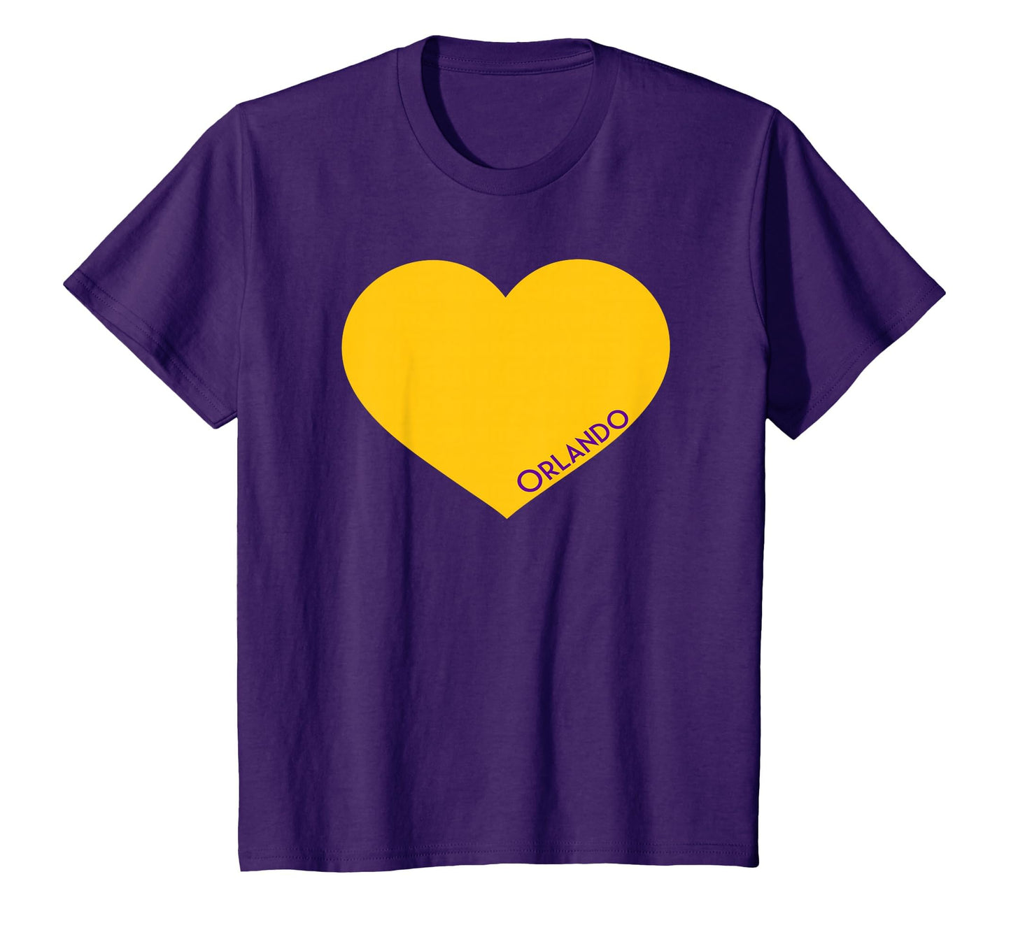 Orlando Soccer City Fan Color Heart T-Shirt - Custom Art Print Unisex - T-Shirt, Sweatshirt, Hoodie