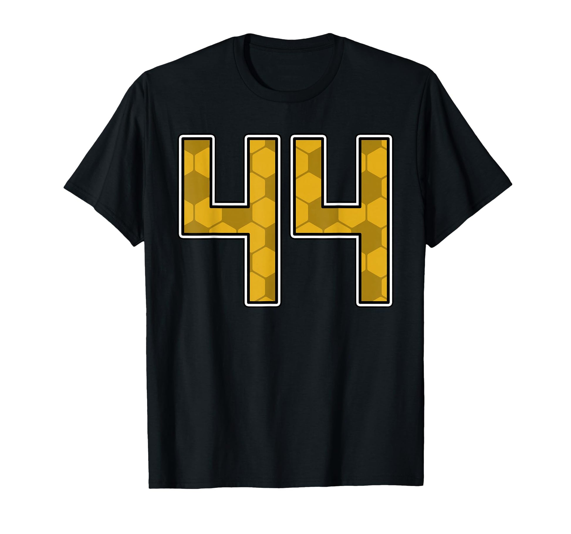 Gold Soccer Pattern Number 44 Jersey T-Shirt - Streetwear Style Men Women - T-Shirt, Sweatshirt, Hoodie