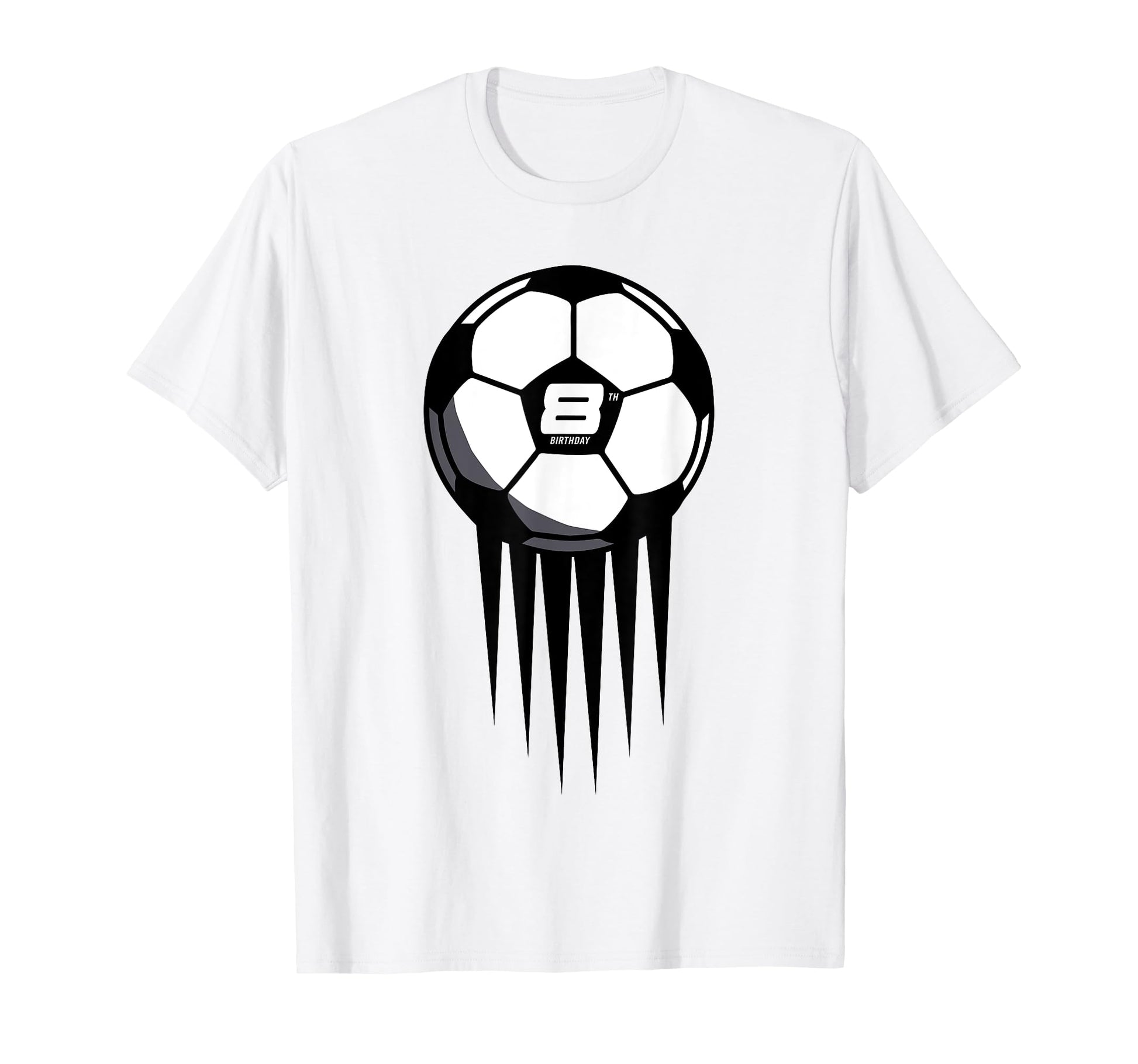 8Th Birthday Soccer 8 Years Old T-Shirt - Unique Graphic for Adults - T-Shirt, Sweatshirt, Hoodie
