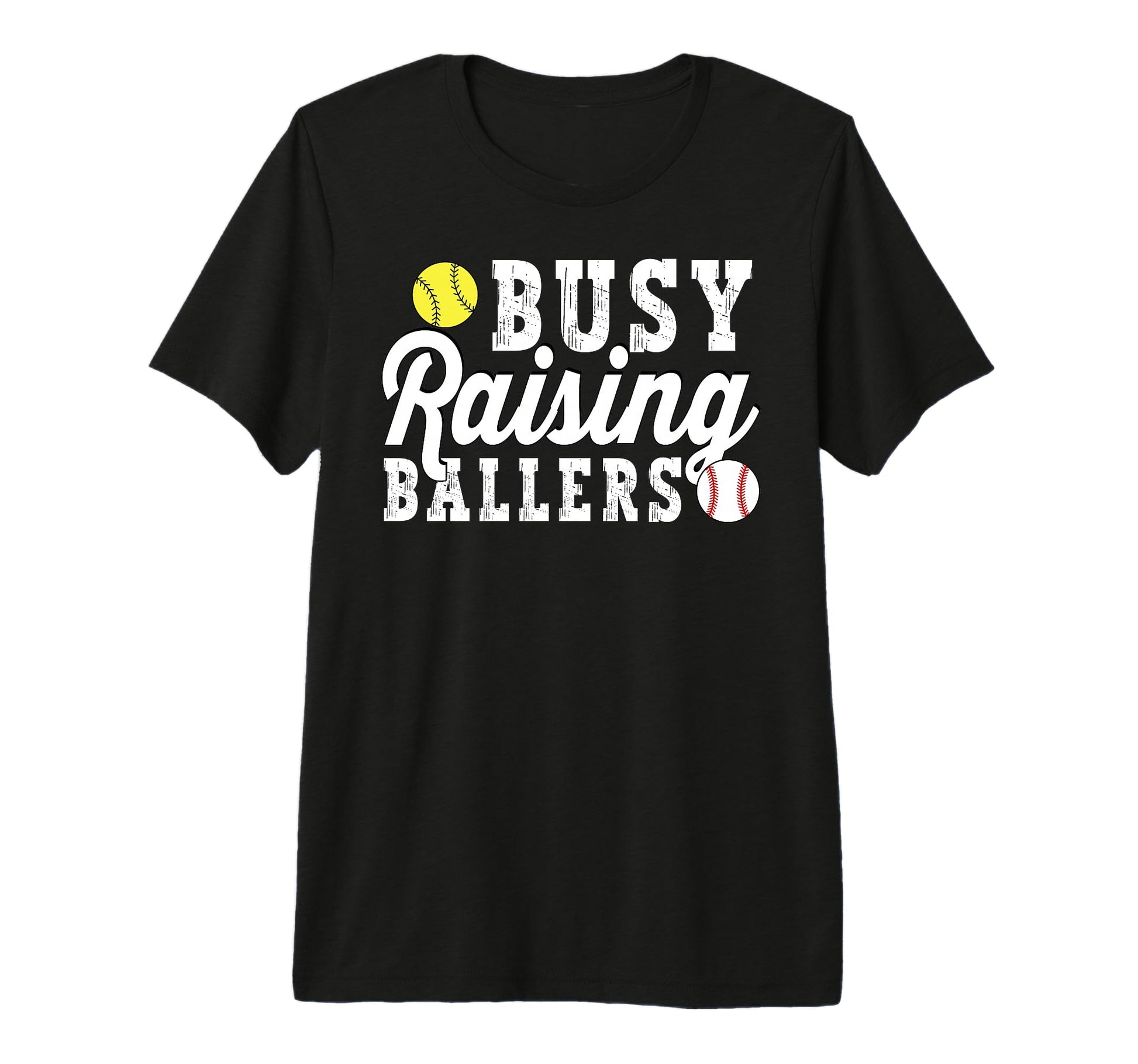 Busy Raising Ballers Baseball T-Shirt - Custom Art Print Men Women - T-Shirt, Sweatshirt, Hoodie