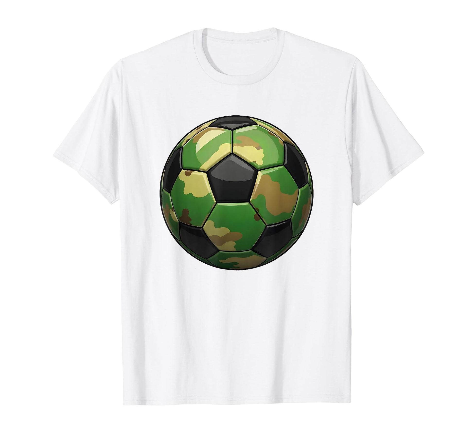 Soccer Ball Camouflage Soccer T-Shirt - Casual Everyday Wear Men Women - T-Shirt, Sweatshirt, Hoodie
