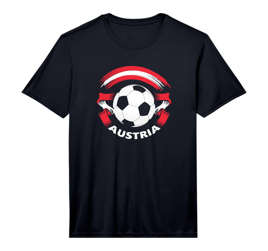 Austria Soccer Fan Flag And Football T-Shirt - Streetwear Style Unisex - T-Shirt, Sweatshirt, Hoodie