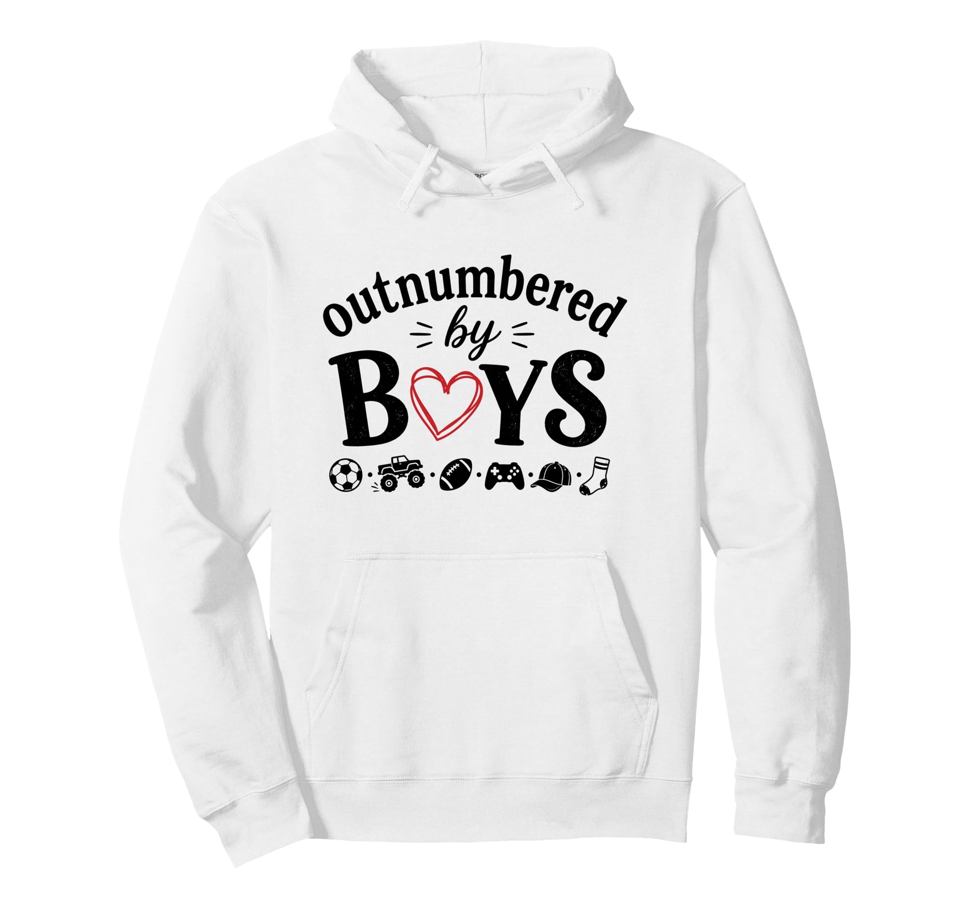 Outnumbered Funny Mom Soccer Hoodie - Casual Everyday Wear Men Women - T-Shirt, Sweatshirt, Hoodie