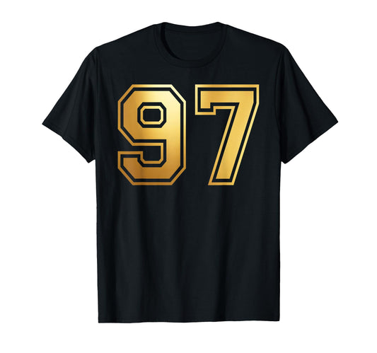 97 Number Ninety Seven Team Sports T-Shirt - Unique Graphic Men Women - T-Shirt, Sweatshirt, Hoodie