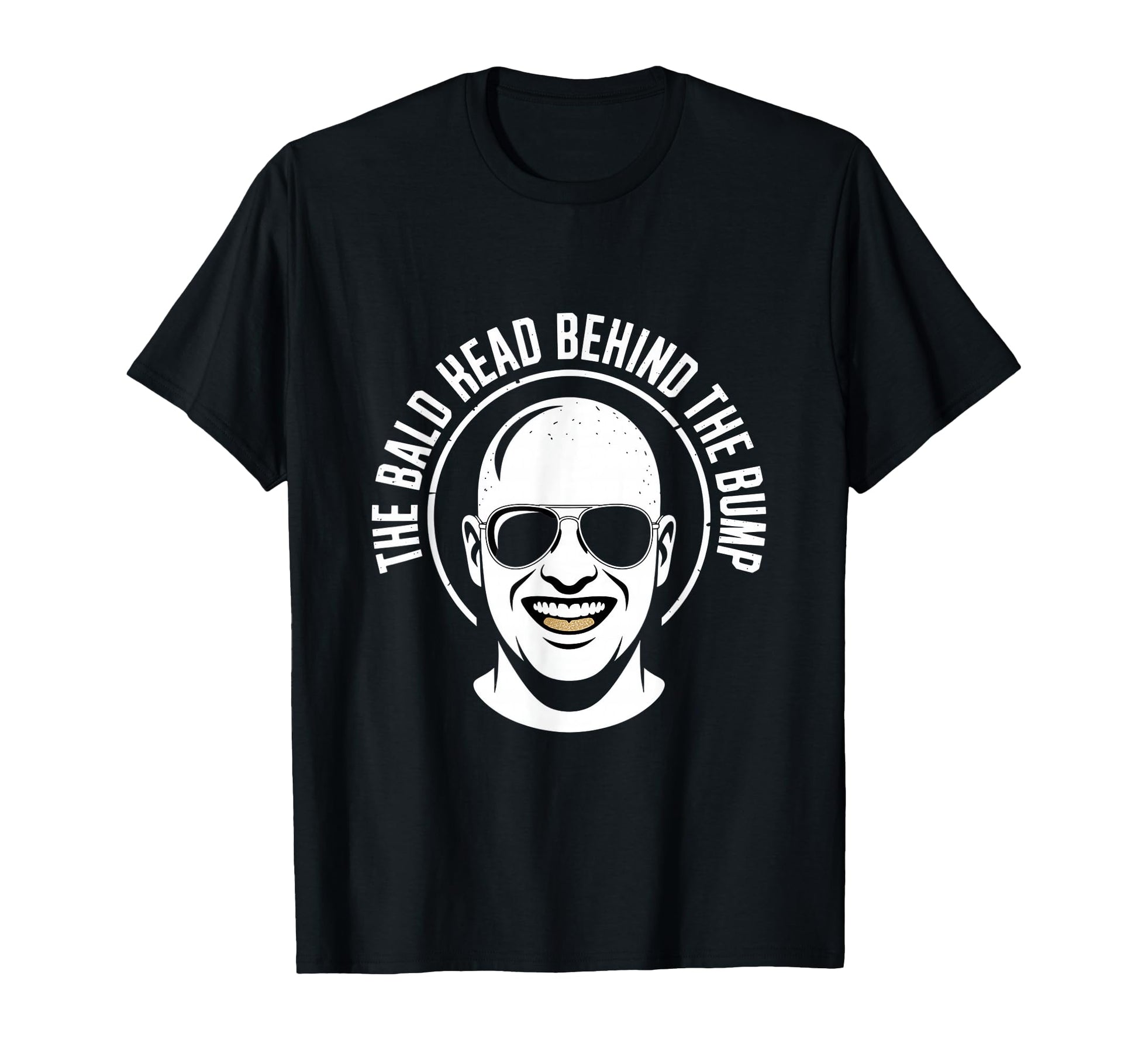 Bald Head Behind Bump Funny Bald Dad T-Shirt - Novelty Apparel for Adults - T-Shirt, Sweatshirt, Hoodie
