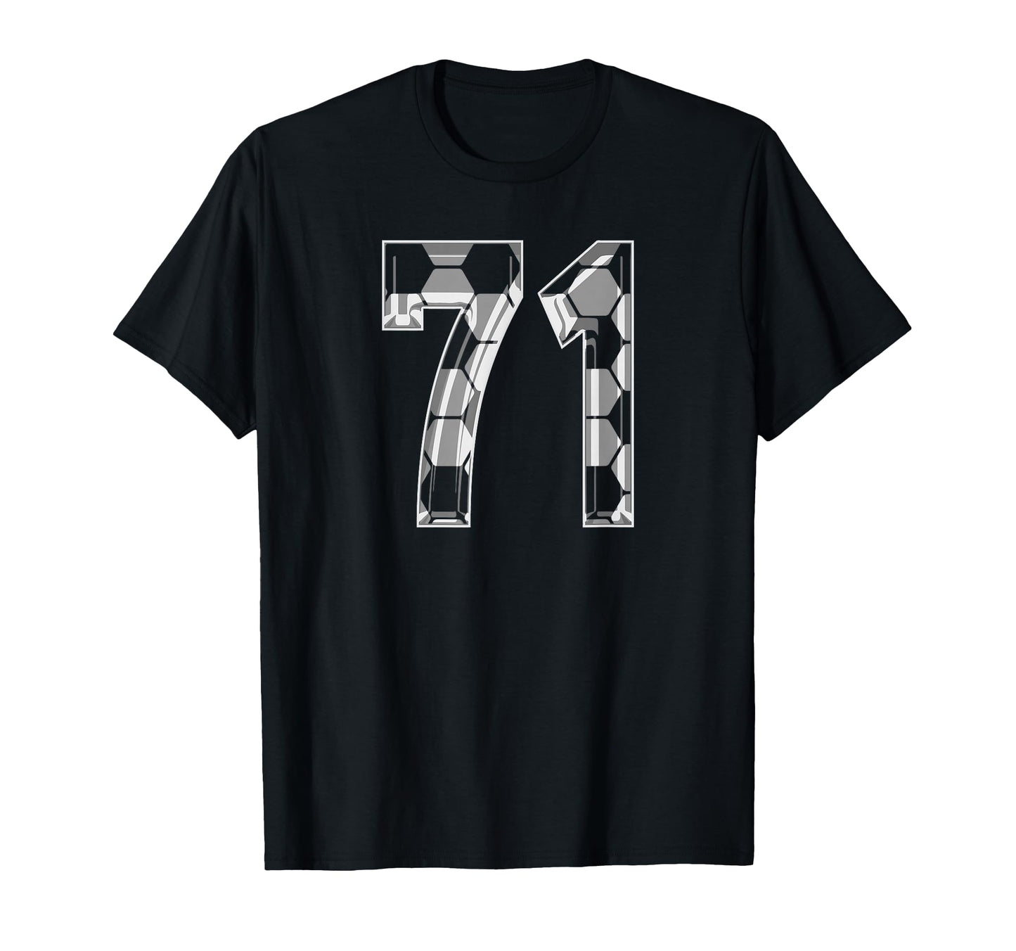 Soccer Pattern Number 71 Jersey Player T-Shirt - Graphic Print Men Women - T-Shirt, Sweatshirt, Hoodie