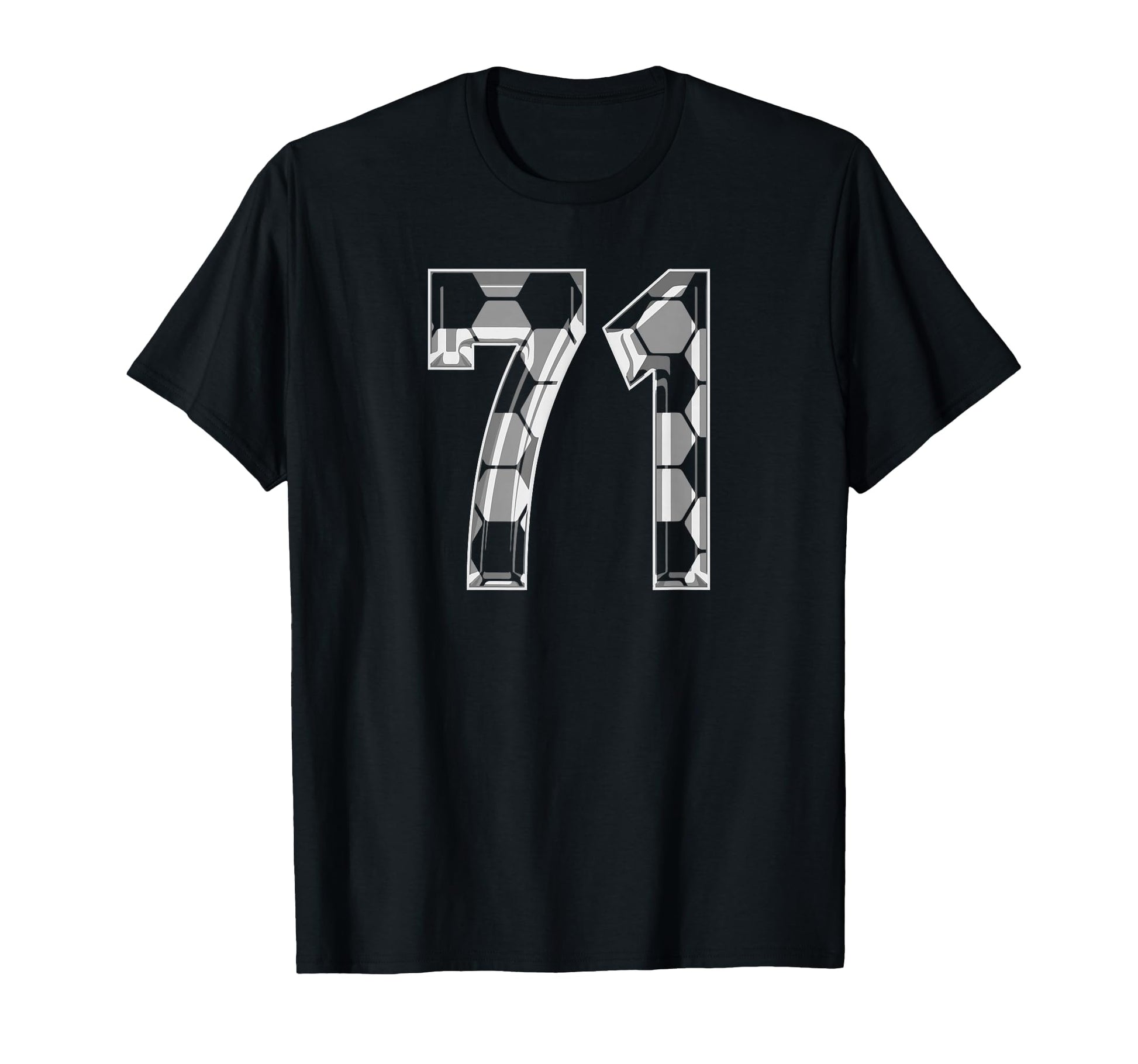 Soccer Pattern Number 71 Jersey Player T-Shirt - Graphic Print Men Women - T-Shirt, Sweatshirt, Hoodie