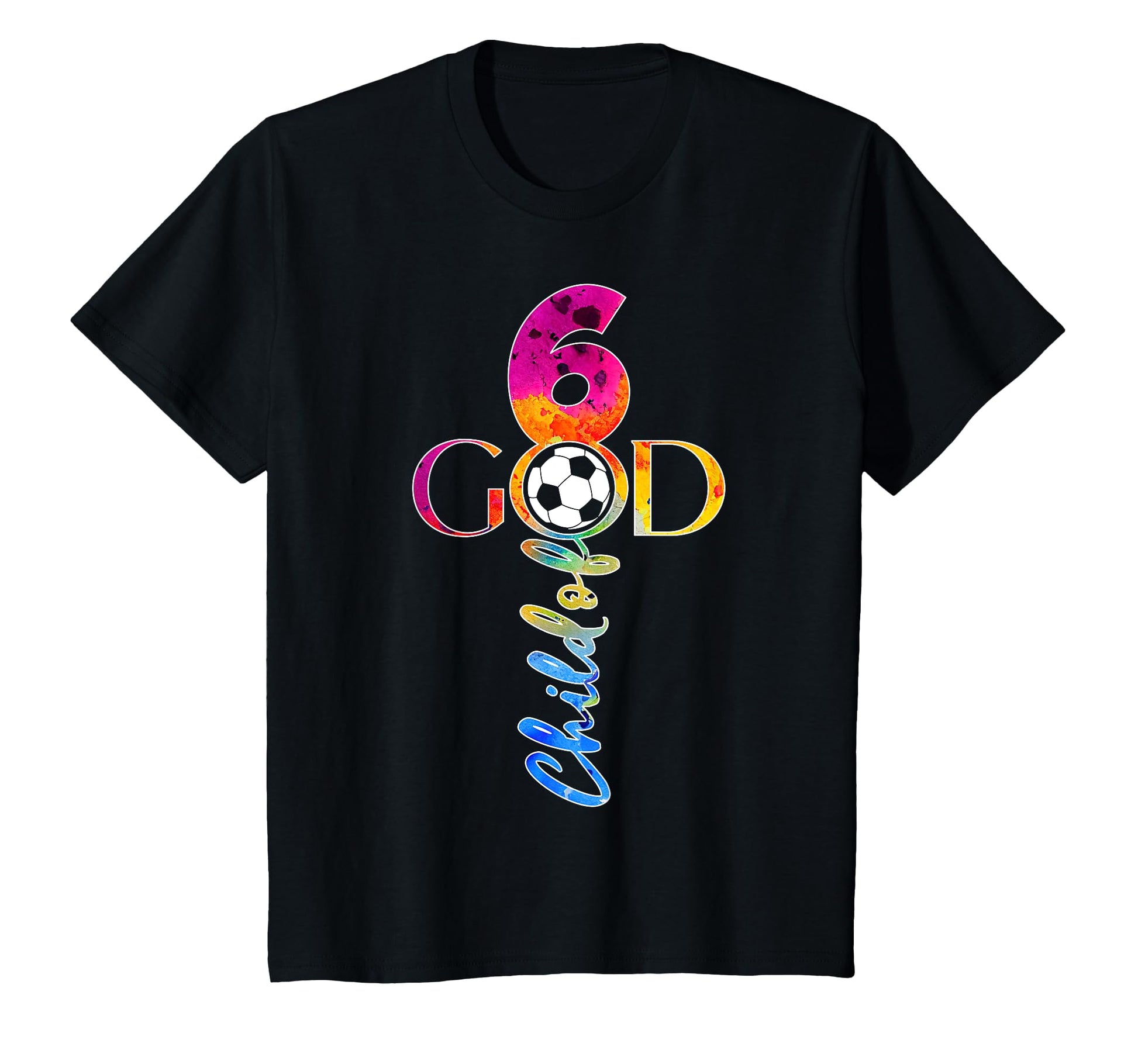 Jesus 6 Years Child God Soccer 6Th T-Shirt - Custom Art Print for Adults - T-Shirt, Sweatshirt, Hoodie