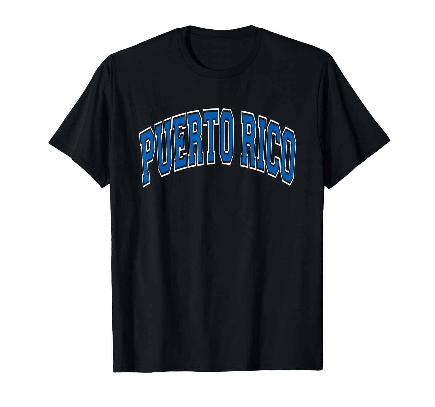 Puerto Rico Arched Blue Text T-Shirt - Streetwear Style for Adults - T-Shirt, Sweatshirt, Hoodie
