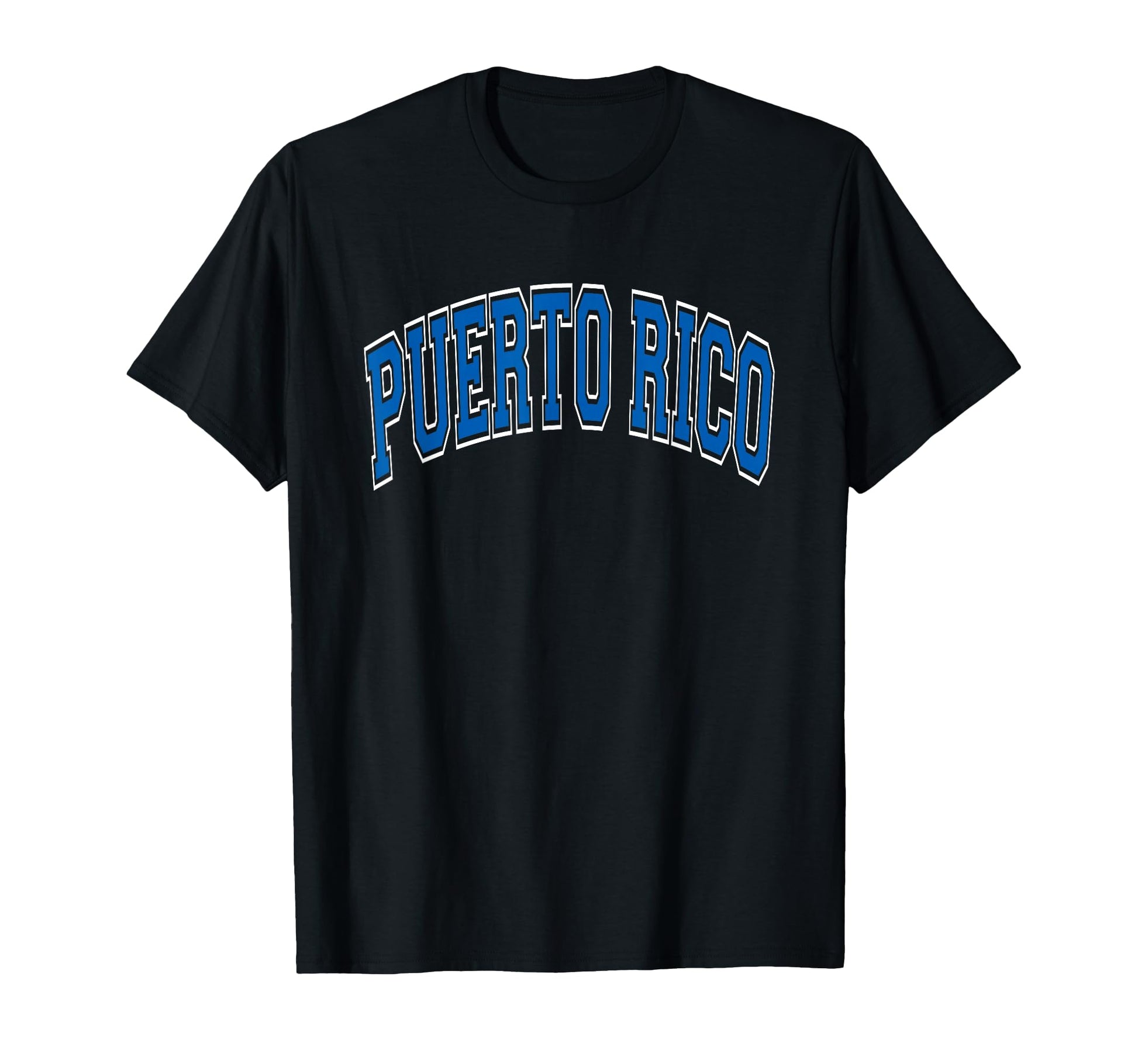 Puerto Rico Arched Blue Text T-Shirt - Streetwear Style for Adults - T-Shirt, Sweatshirt, Hoodie