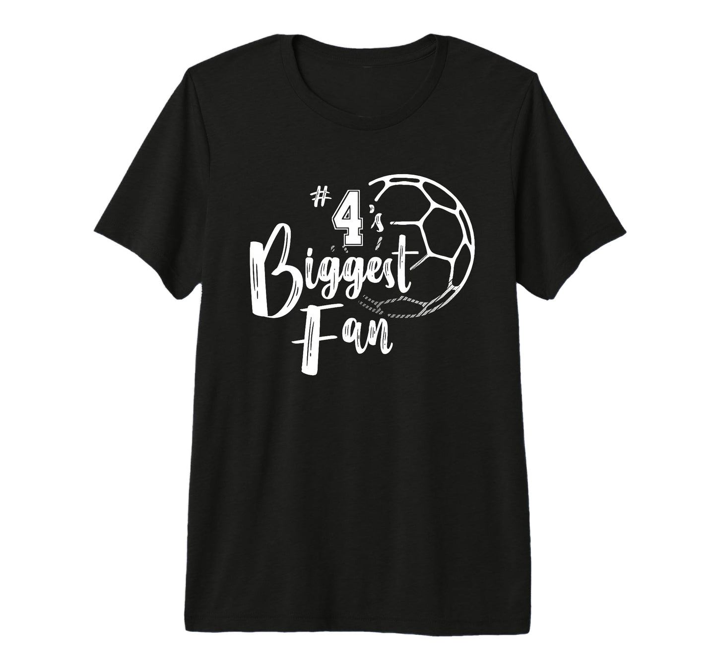 Number 4S Biggest Fan Soccer Player T-Shirt - Minimalist Print for Adults - T-Shirt, Sweatshirt, Hoodie