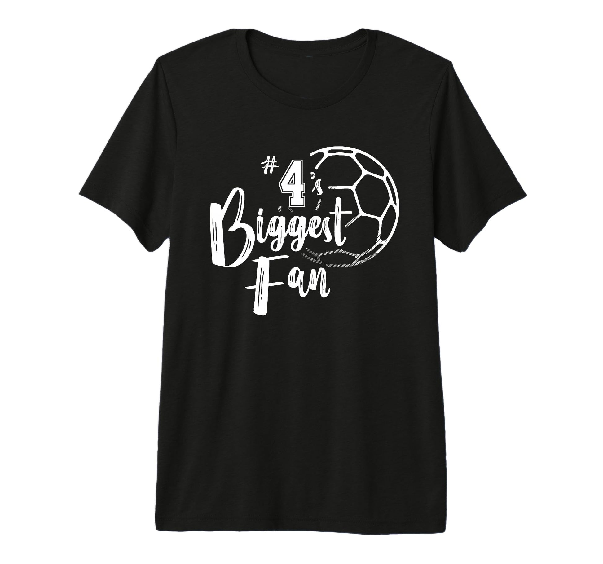 Number 4S Biggest Fan Soccer Player T-Shirt - Minimalist Print for Adults - T-Shirt, Sweatshirt, Hoodie