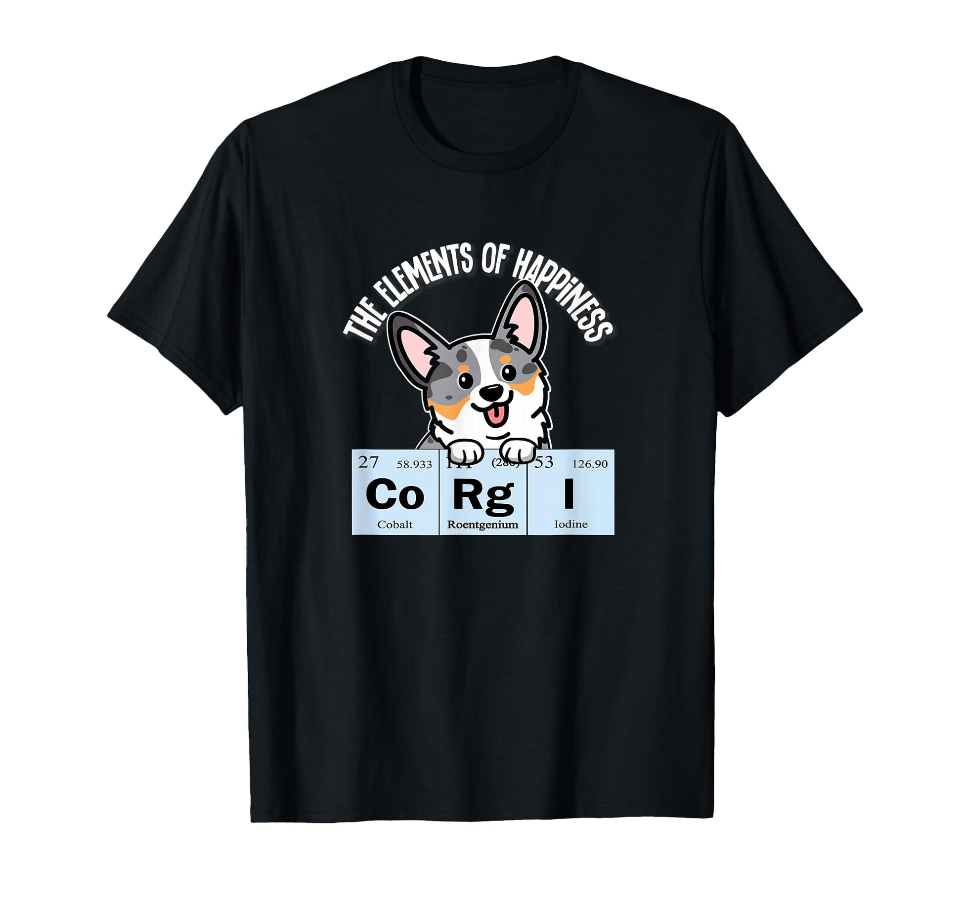 Funny Elements Happiness Blue Merle T-Shirt - Trendy Graphic for Adults - T-Shirt, Sweatshirt, Hoodie