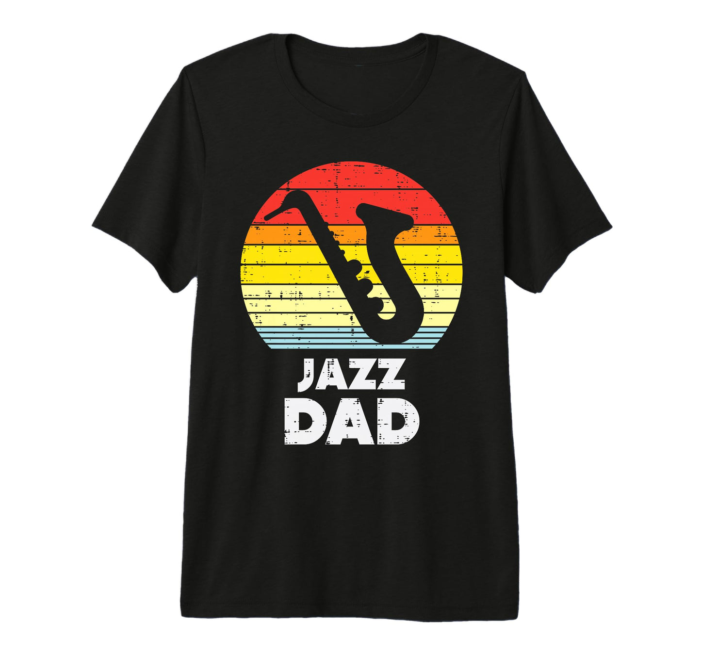 Jazz Dad Sunset Saxophone Sax Musician T-Shirt - Trendy Graphic for Adults - T-Shirt, Sweatshirt, Hoodie