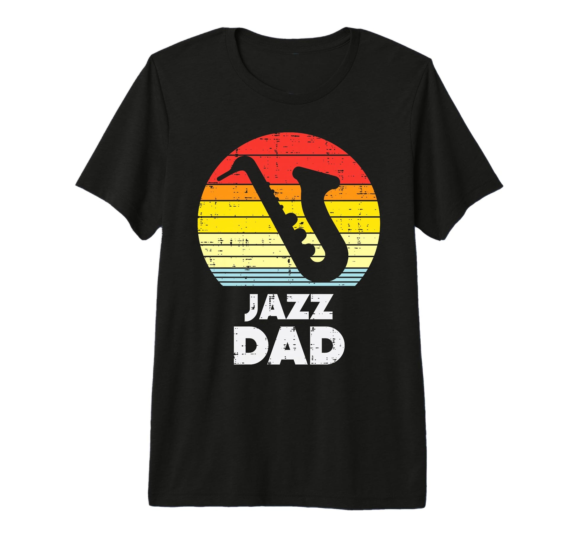 Jazz Dad Sunset Saxophone Sax Musician T-Shirt - Trendy Graphic for Adults - T-Shirt, Sweatshirt, Hoodie