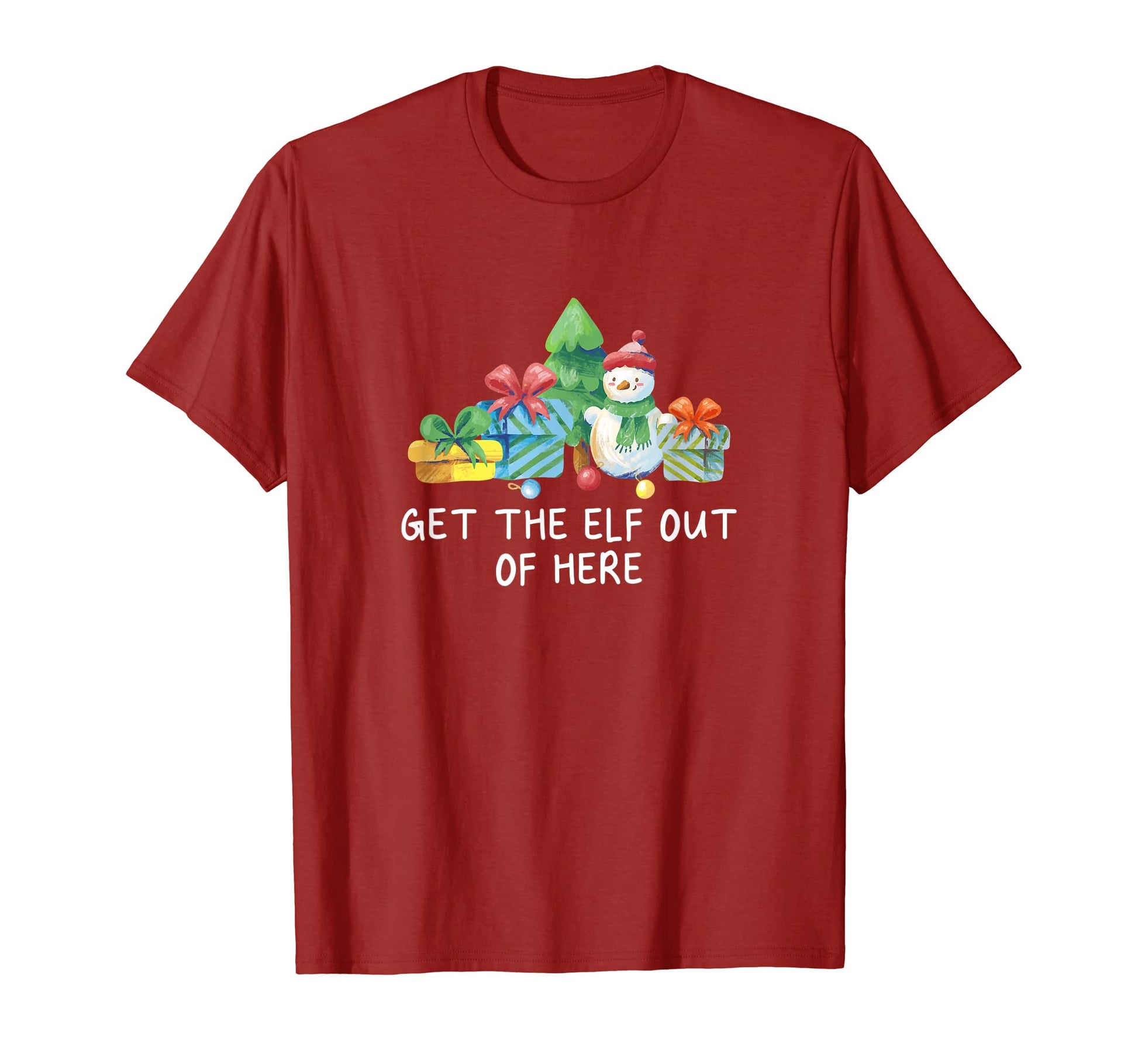 Get Elf Out Here Dad Jokes Punchline T-Shirt - Graphic Print for Adults - T-Shirt, Sweatshirt, Hoodie