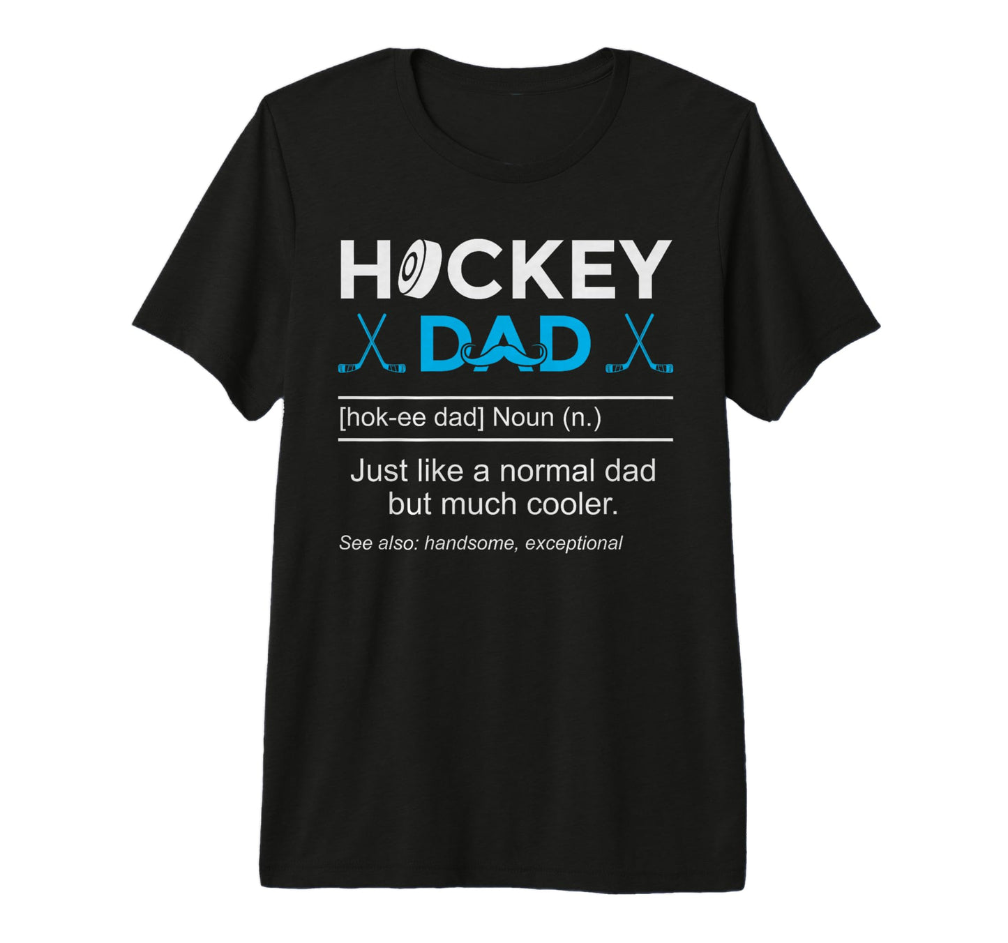Hockey Dad Definition Funny Tri Blend T-Shirt - Novelty Apparel Unisex - T-Shirt, Sweatshirt, Hoodie