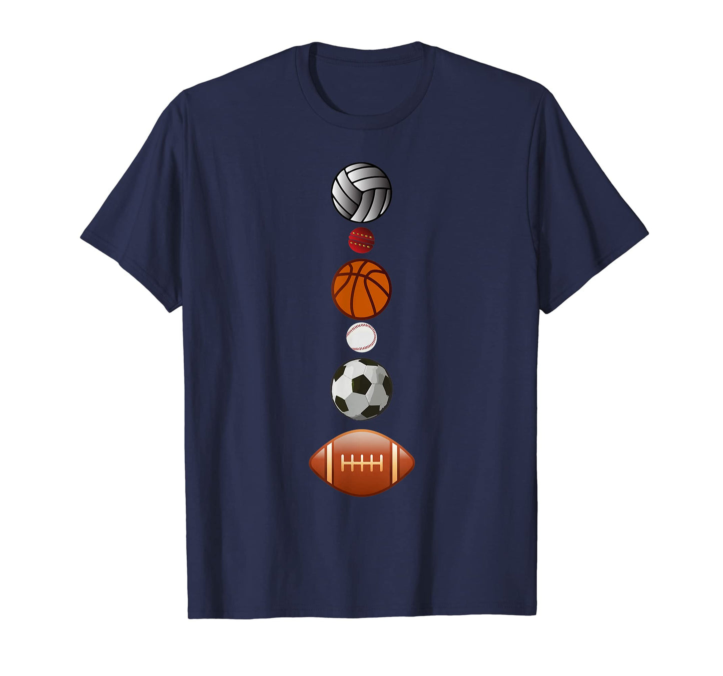 Volleyball Basketball Football Baseball T-Shirt - Unique Graphic Unisex - T-Shirt, Sweatshirt, Hoodie