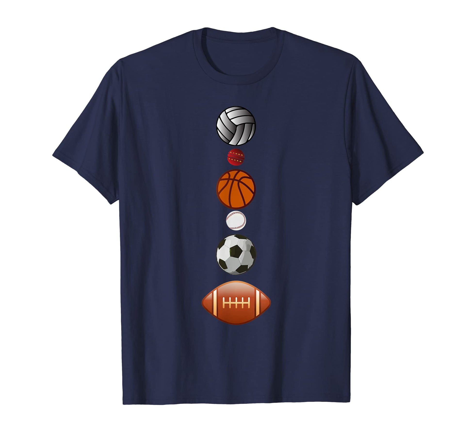 Volleyball Basketball Football Baseball T-Shirt - Unique Graphic Unisex - T-Shirt, Sweatshirt, Hoodie