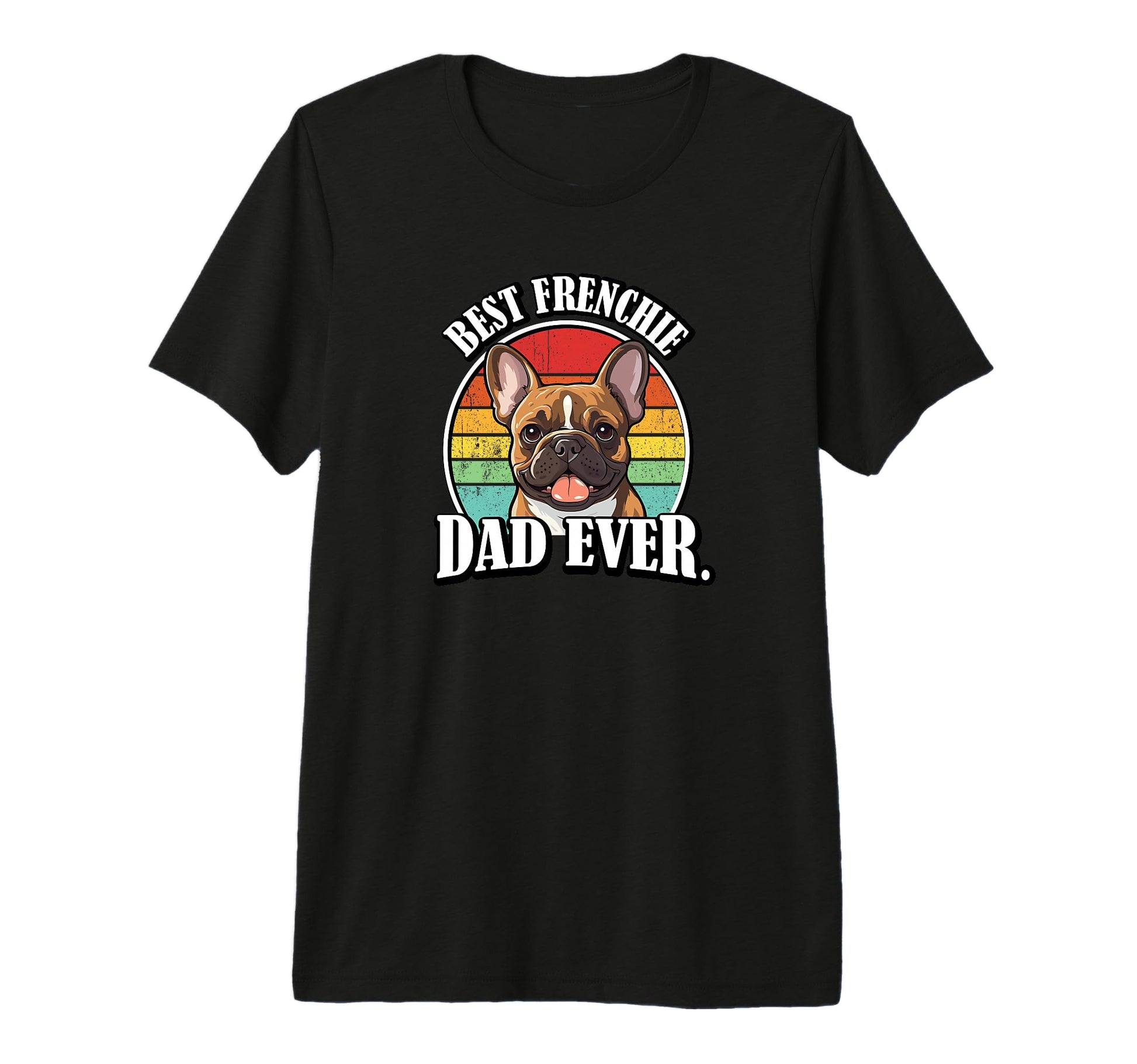 Mens Funny Best Dad French Bulldog T-Shirt - Aesthetic Graphic for Adults - T-Shirt, Sweatshirt, Hoodie