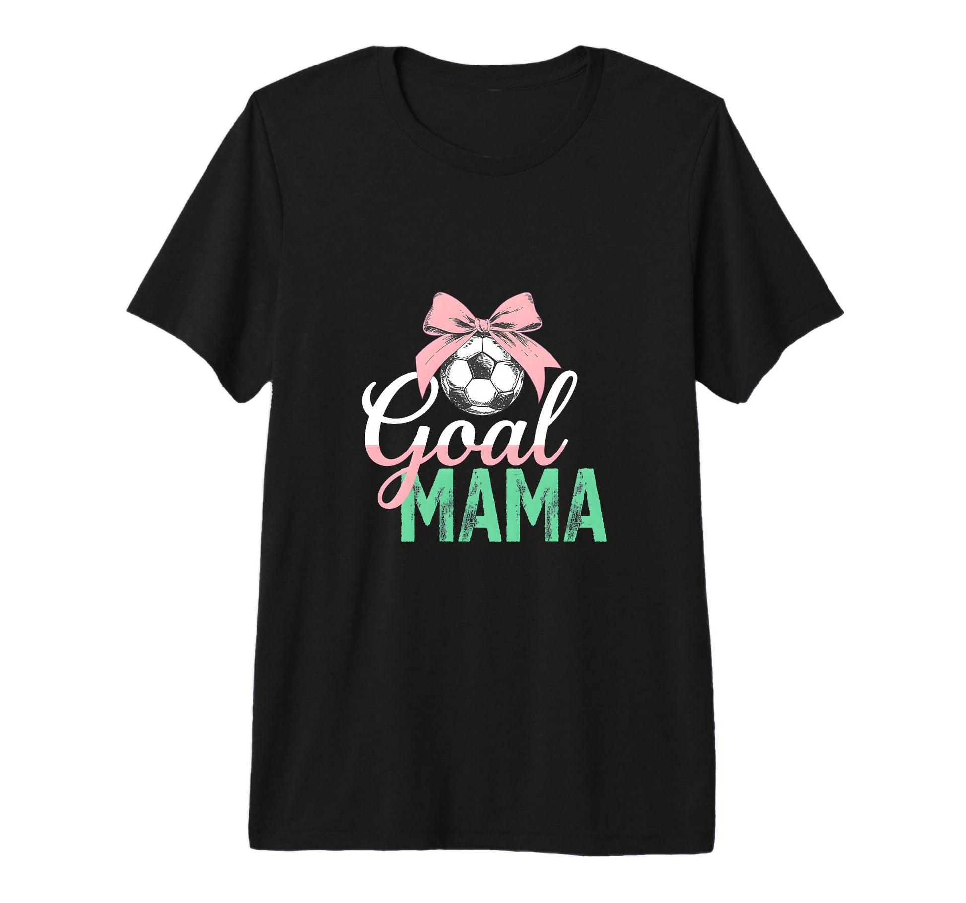 Goal Mama Soccer Bow Soccer Mom T-Shirt - Aesthetic Graphic for Adults - T-Shirt, Sweatshirt, Hoodie