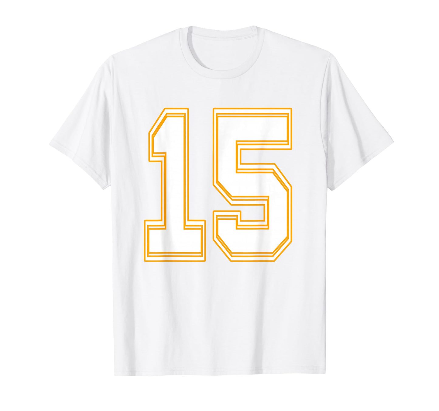 Number 15 Red Yellow White Football T-Shirt - Fun Novelty Design Men Women - T-Shirt, Sweatshirt, Hoodie