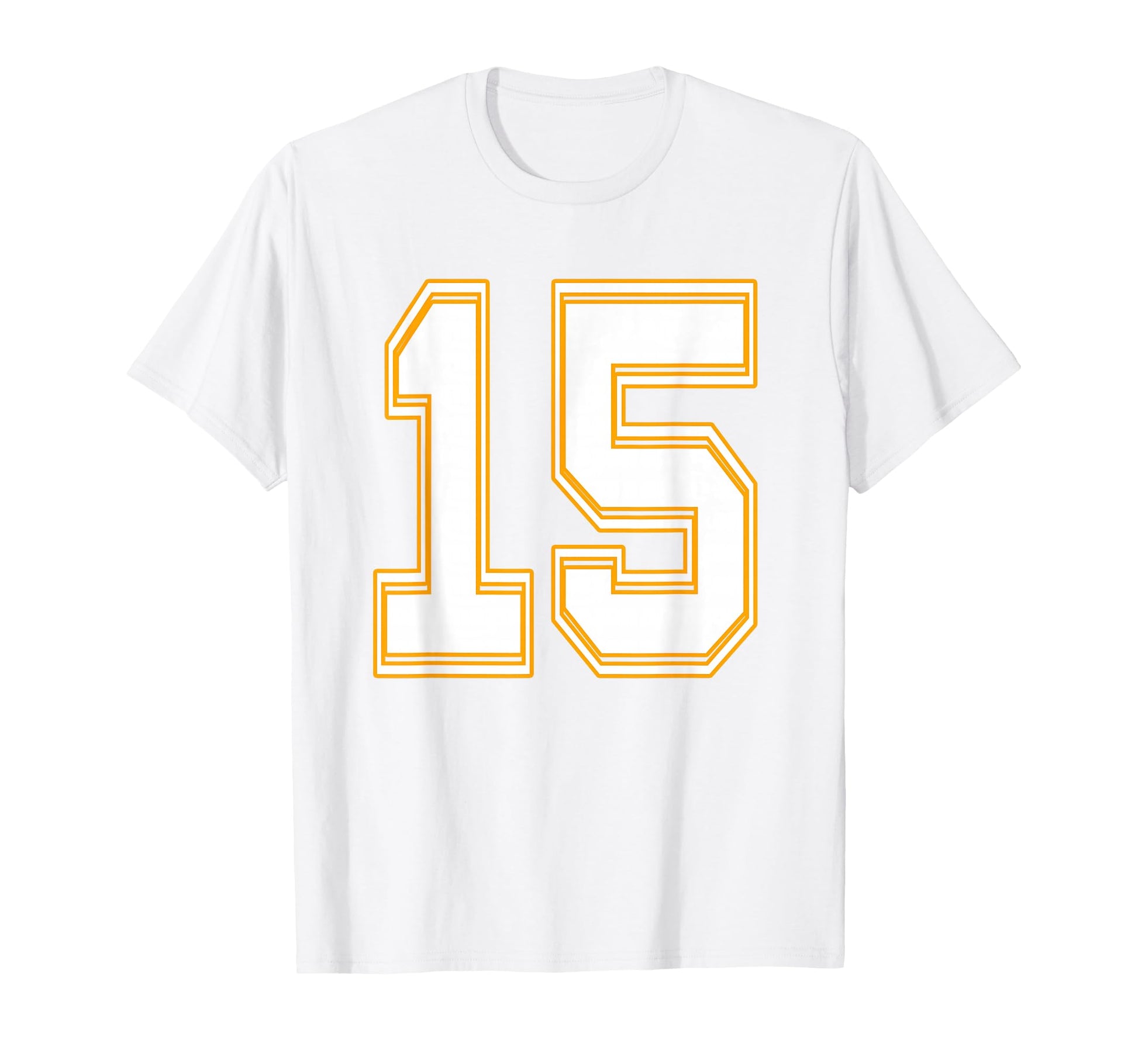 Number 15 Red Yellow White Football T-Shirt - Fun Novelty Design Men Women - T-Shirt, Sweatshirt, Hoodie