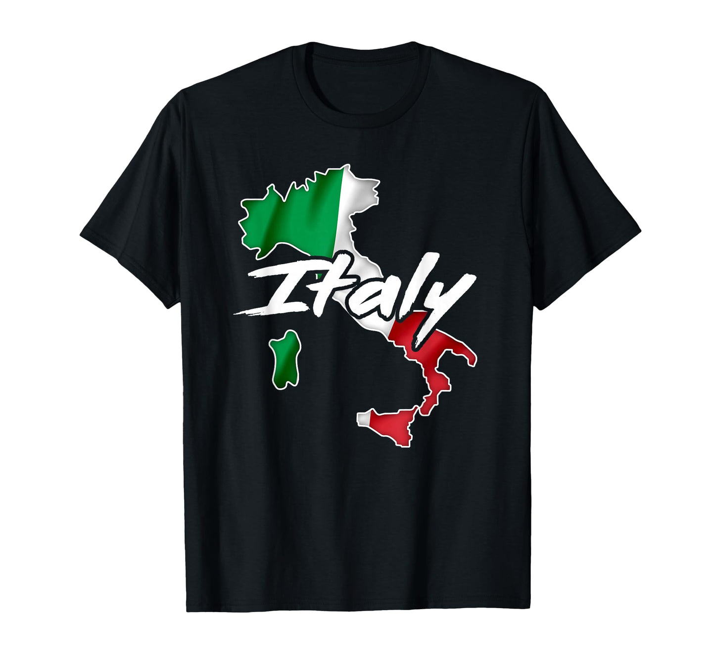 Italy Flag Italian Map Italia Souvenir T-Shirt - Graphic Print Unisex - T-Shirt, Sweatshirt, Hoodie