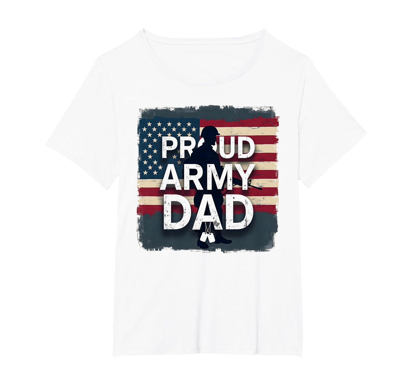 Proud Army Dad Patriotic Military Father T-Shirt - Minimalist Print Unisex - T-Shirt, Sweatshirt, Hoodie