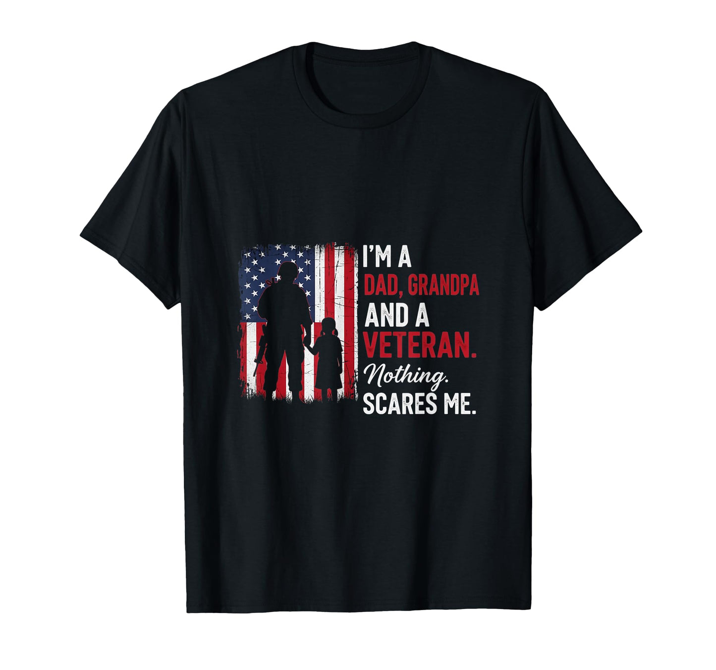 Dad Grandpa Veteran American Flag T-Shirt - Trendy Graphic Men Women - T-Shirt, Sweatshirt, Hoodie