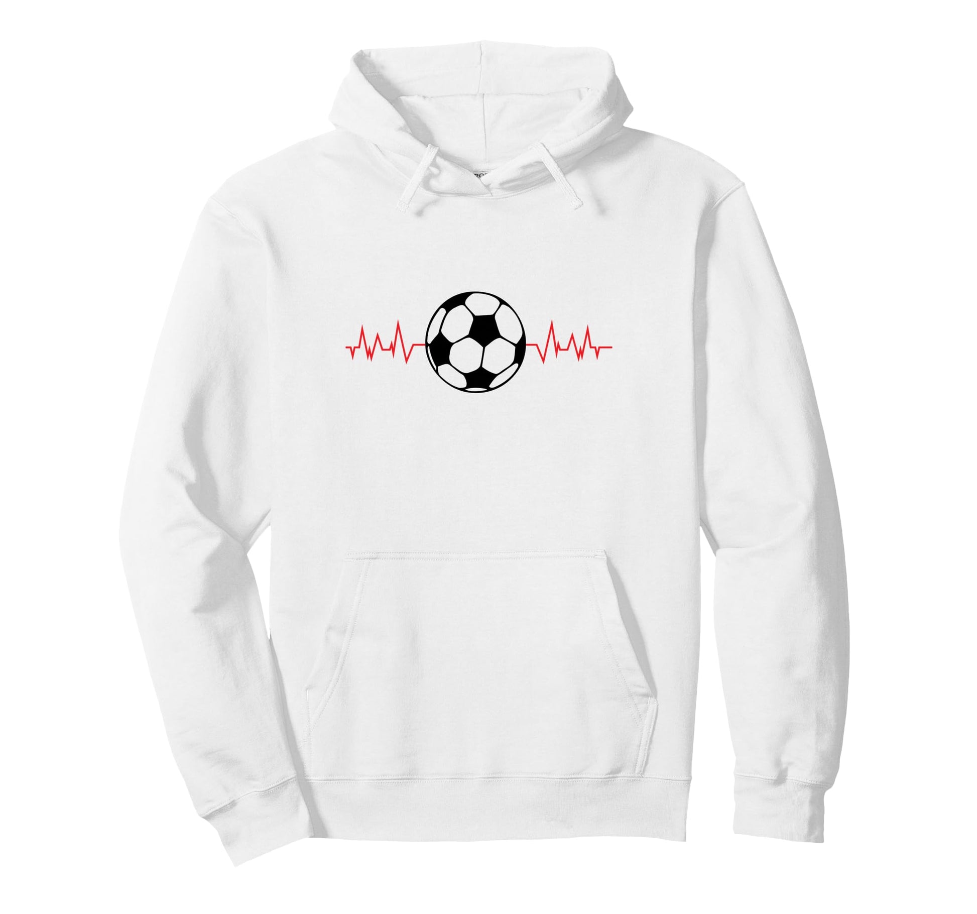 Soccer Ball Heartbeat Players And Hoodie - Novelty Apparel Men Women - T-Shirt, Sweatshirt, Hoodie