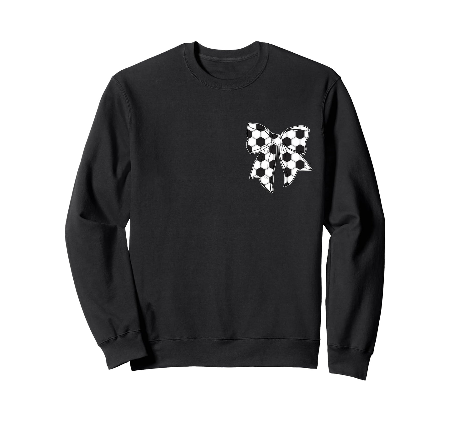 Soccer Bow Game Day Coquette Front And Sweatshirt - Novelty Apparel Unisex - T-Shirt, Sweatshirt, Hoodie