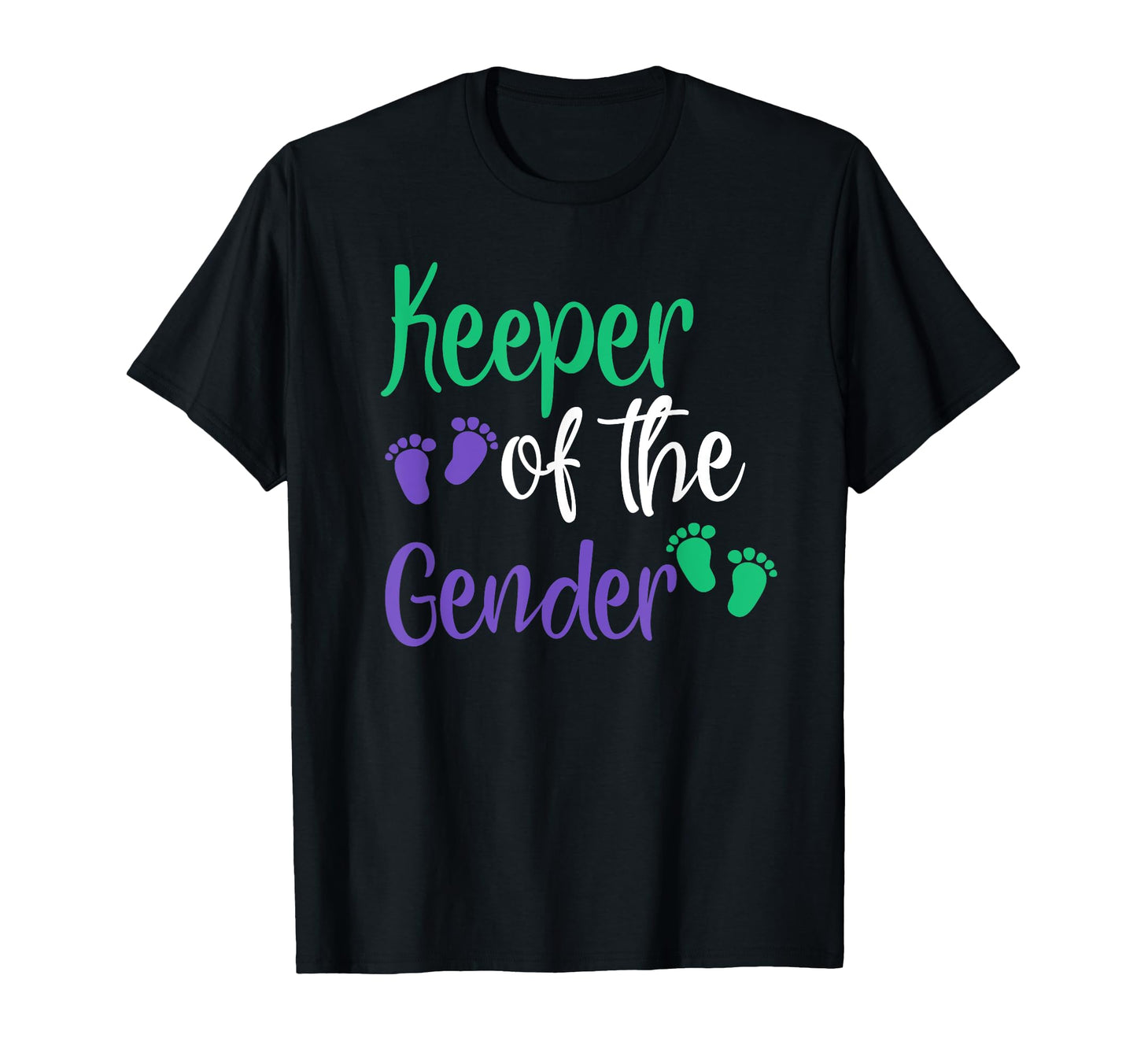 Gender Reveal Purple And Green Keeper T-Shirt - Custom Art Print Unisex - T-Shirt, Sweatshirt, Hoodie