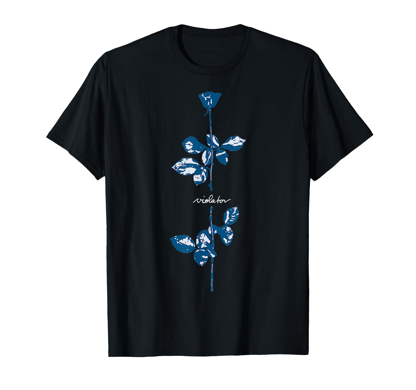 Basic Policy Funny Violator Blue Rose T-Shirt - Trendy Graphic Unisex - T-Shirt, Sweatshirt, Hoodie