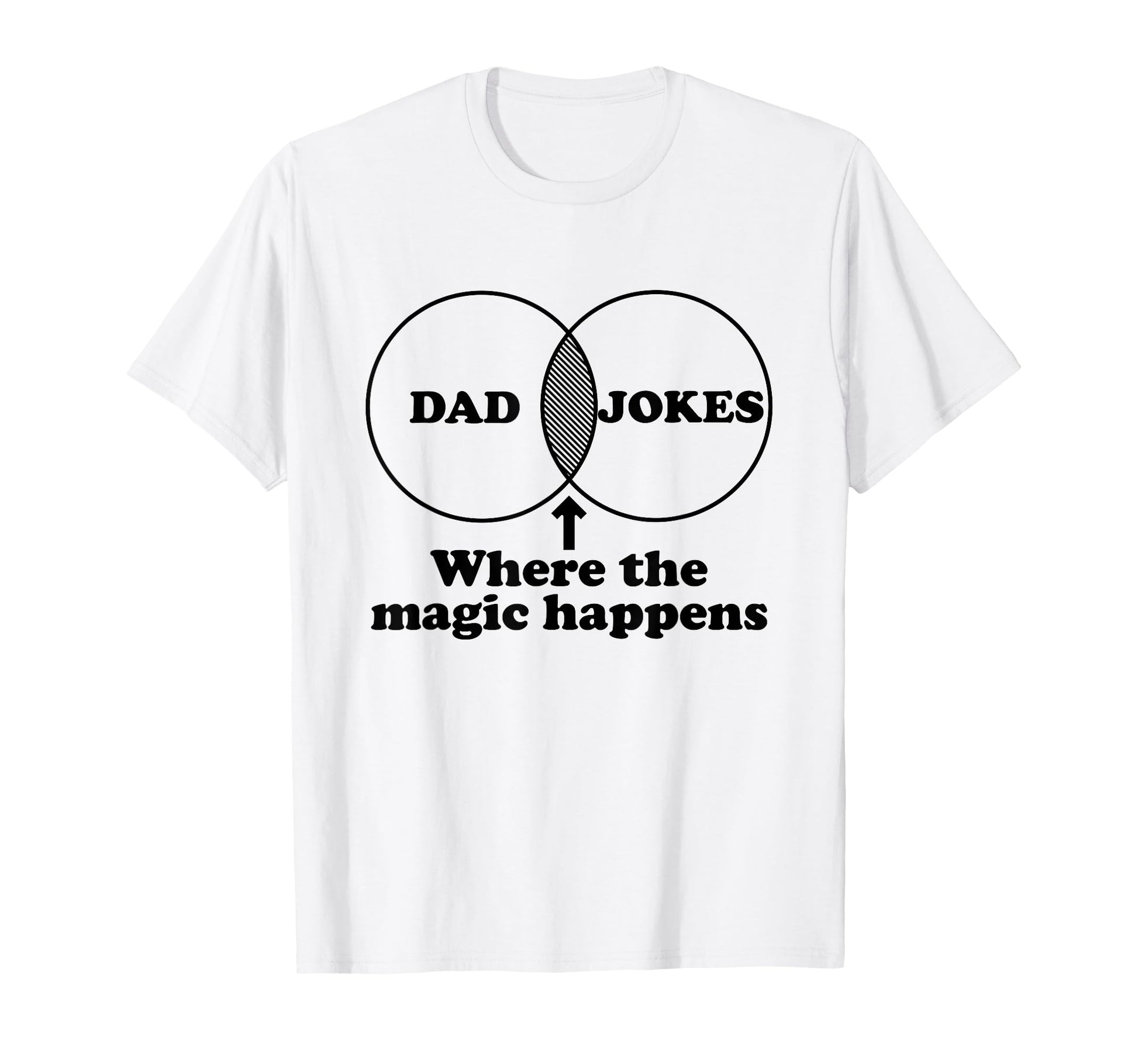 Dad Jokes Venn Diagram T-Shirt - Casual Everyday Wear for Adults - T-Shirt, Sweatshirt, Hoodie