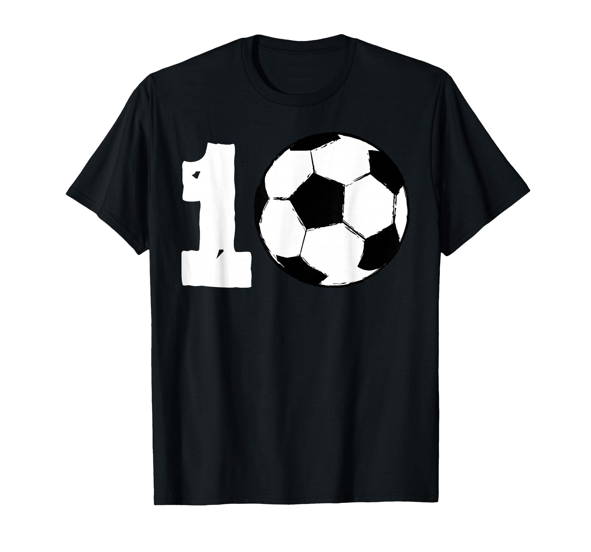 10 Soccer Birthday Party Team Player T-Shirt - Graphic Print for Adults - T-Shirt, Sweatshirt, Hoodie