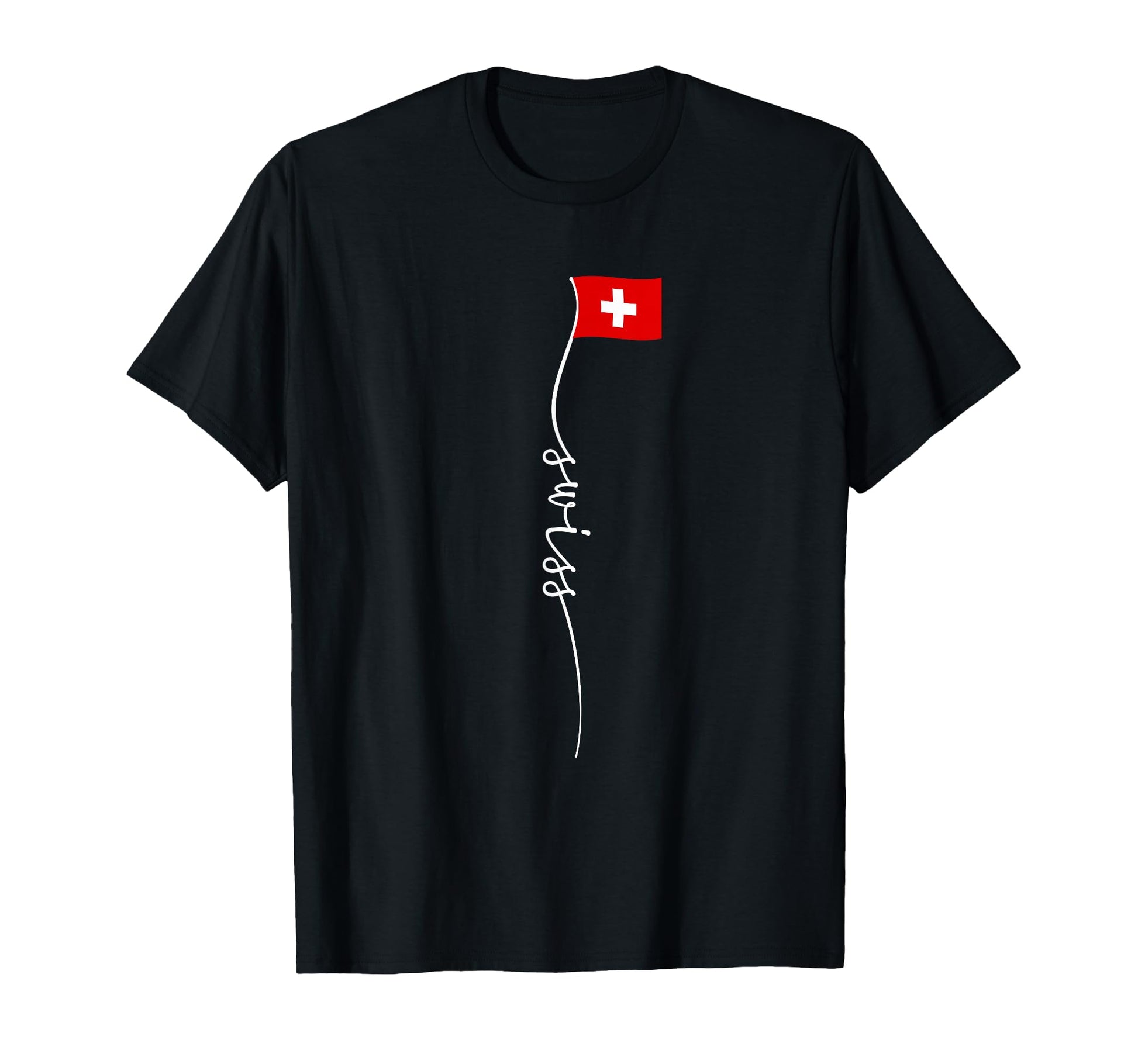 Switzerland Signature Swiss Flag T-Shirt - Novelty Apparel Unisex - T-Shirt, Sweatshirt, Hoodie