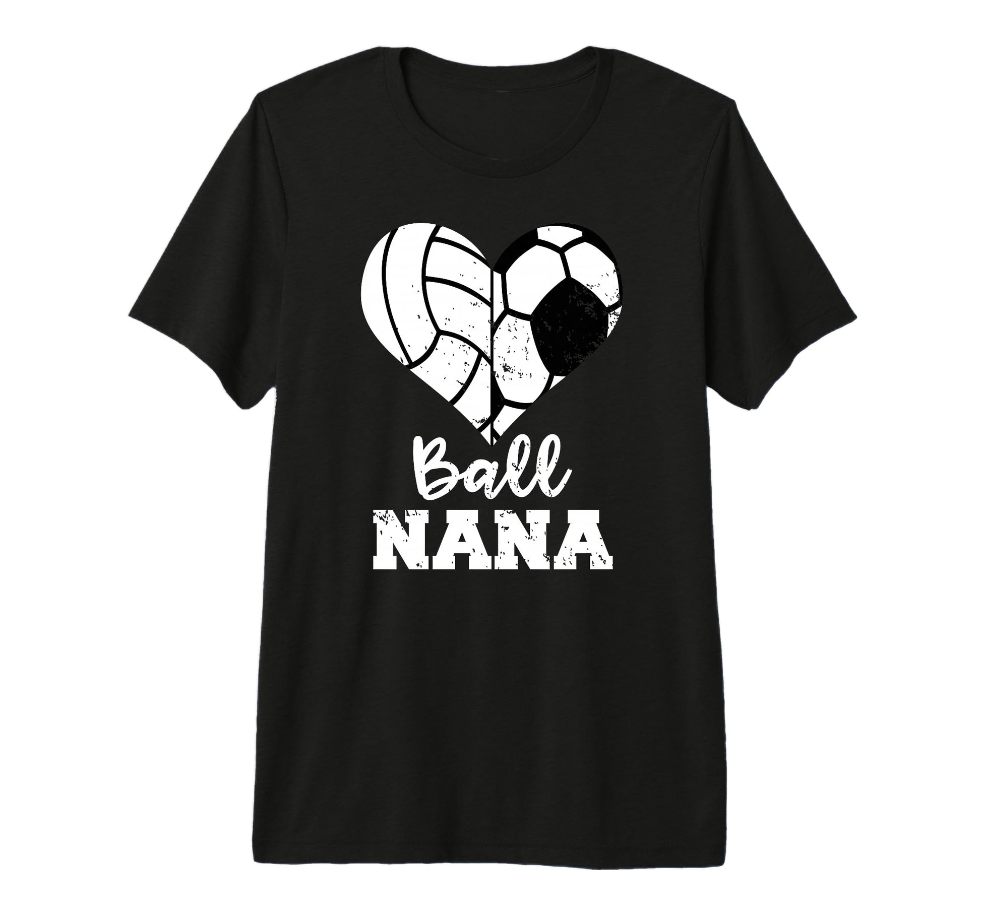 Ball Nana Funny Soccer Volleyball Nana Tri T-Shirt - Unique Graphic Unisex - T-Shirt, Sweatshirt, Hoodie