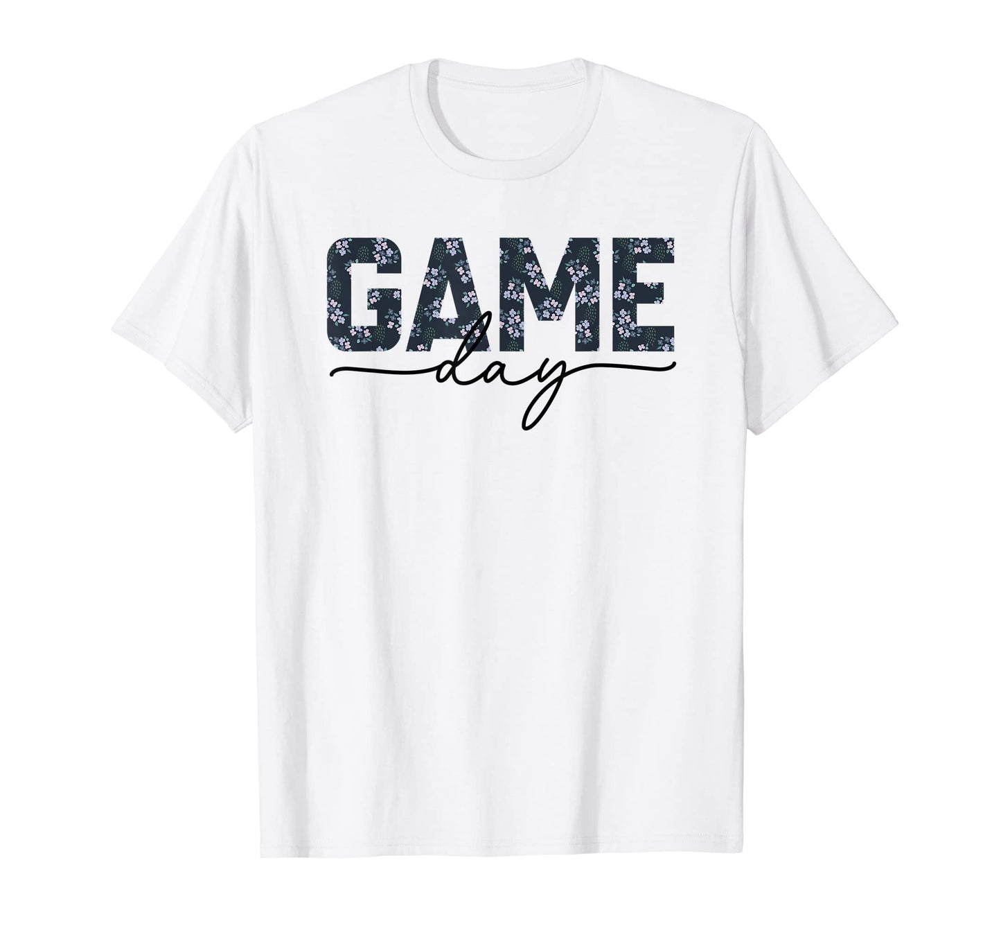 Game Day Spirit Blue Floral Sports T-Shirt - Casual Everyday Wear Unisex - T-Shirt, Sweatshirt, Hoodie