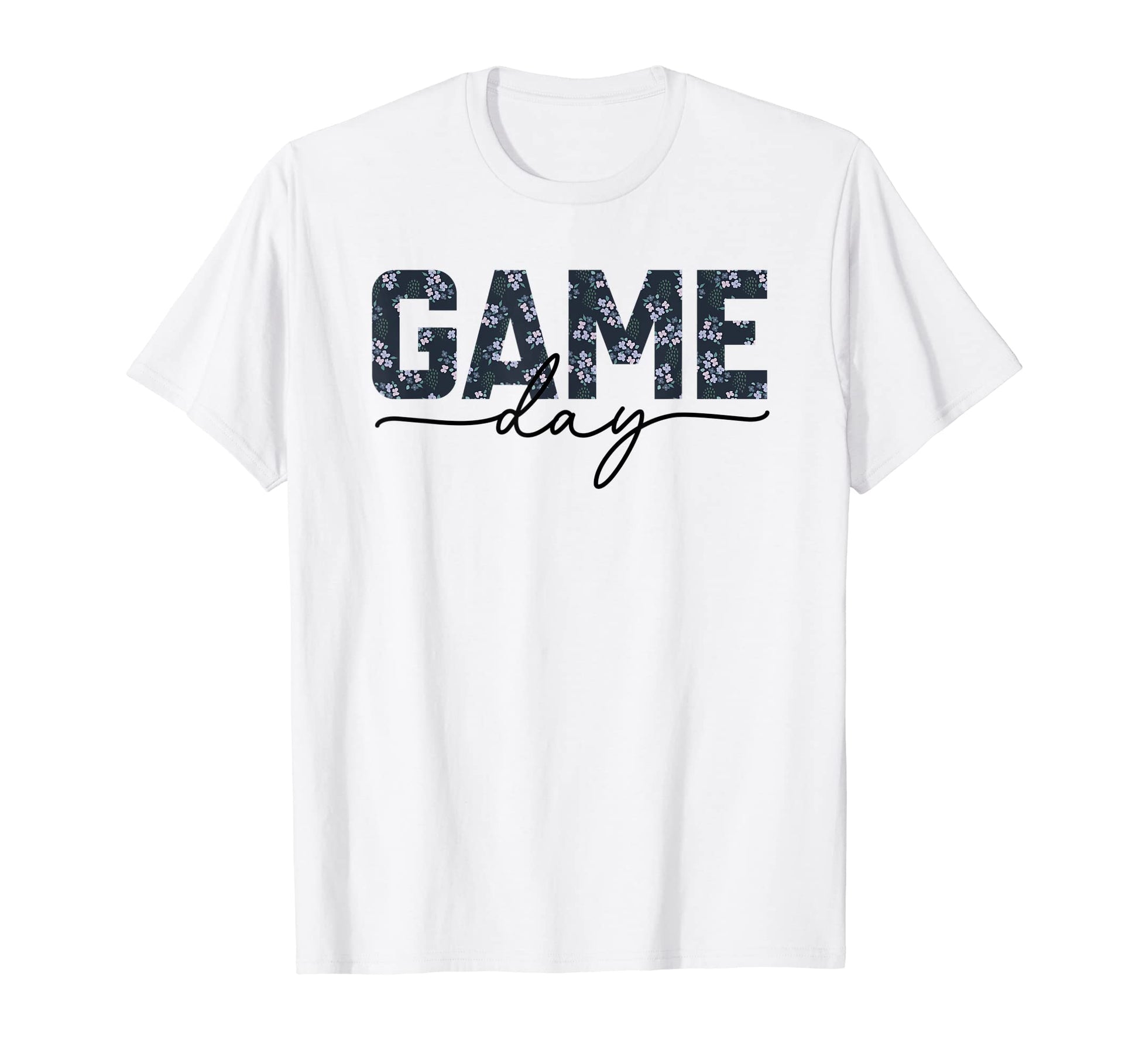 Game Day Spirit Blue Floral Sports T-Shirt - Casual Everyday Wear Unisex - T-Shirt, Sweatshirt, Hoodie