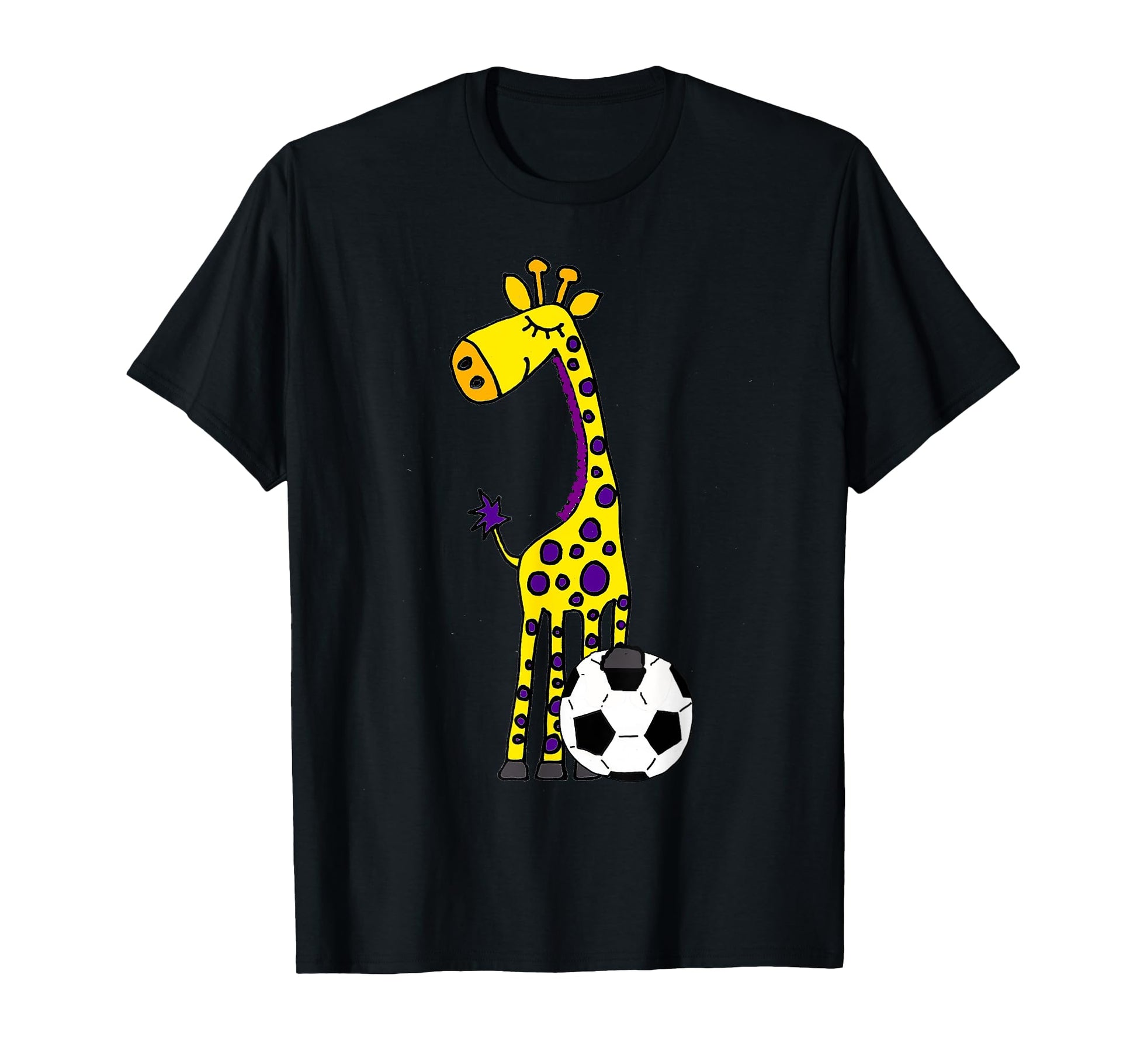 Smilealottees Funny Giraffe Playing T-Shirt - Minimalist Print for Adults - T-Shirt, Sweatshirt, Hoodie