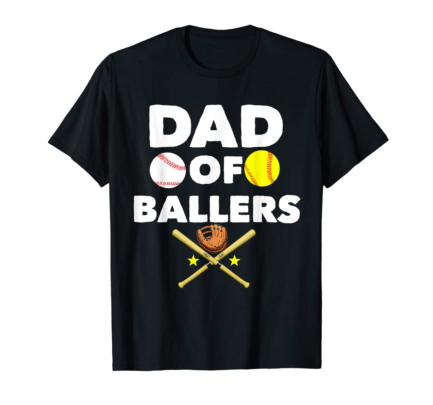 Dad Ballers Bat Glove Baseball T-Shirt - Unique Graphic for Adults - T-Shirt, Sweatshirt, Hoodie