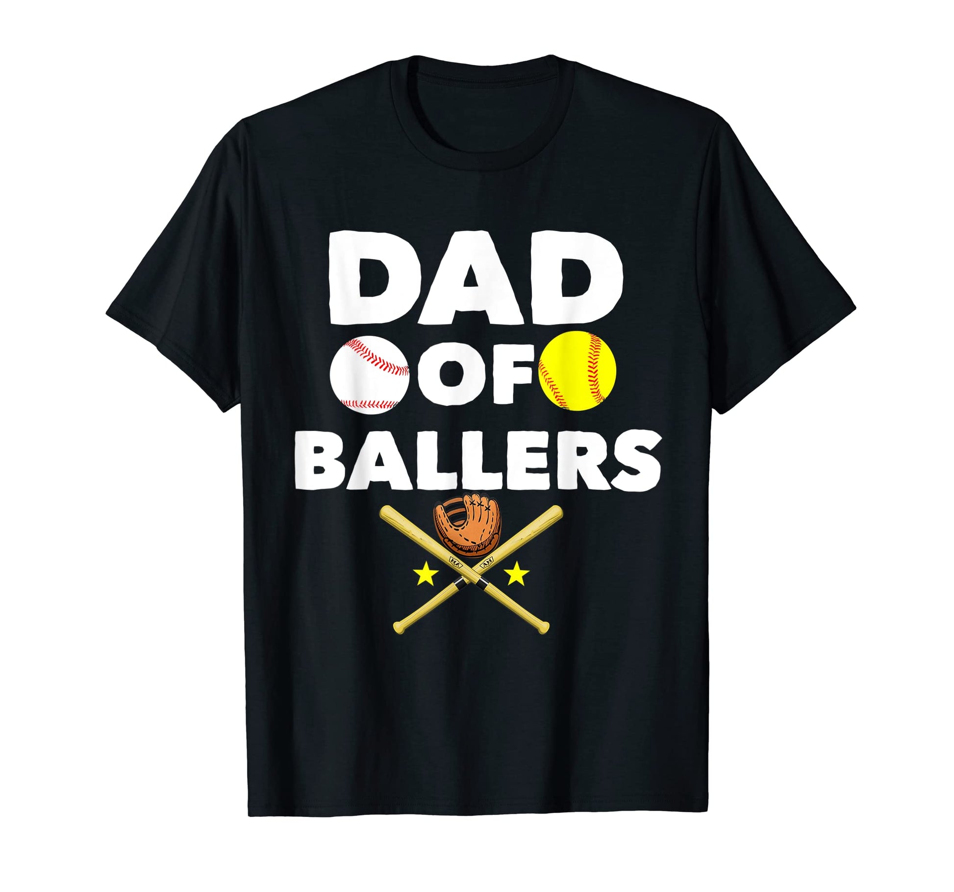 Dad Ballers Bat Glove Baseball T-Shirt - Unique Graphic for Adults - T-Shirt, Sweatshirt, Hoodie