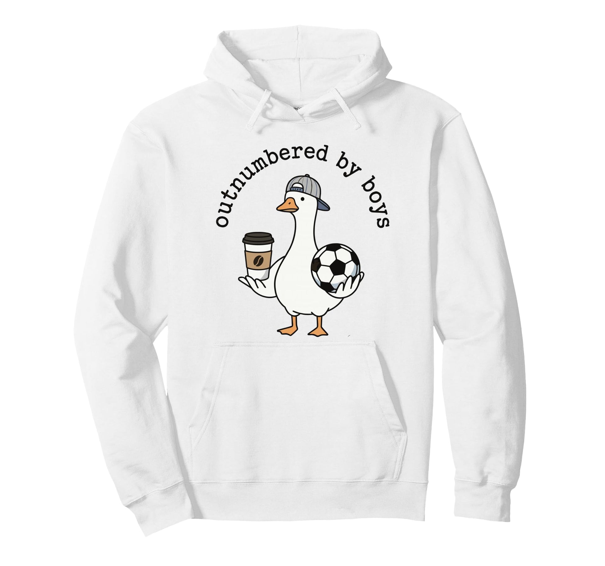Mom Outnumbered Funny Soccer Goose Hoodie - Aesthetic Graphic for Adults - T-Shirt, Sweatshirt, Hoodie