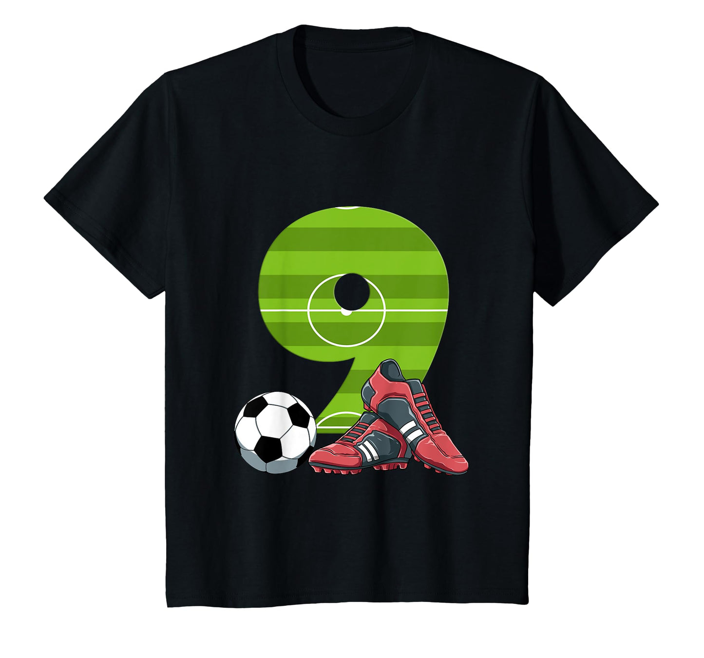 Ninth Birthday Soccer 9 Year Old T-Shirt - Casual Everyday Wear Men Women - T-Shirt, Sweatshirt, Hoodie