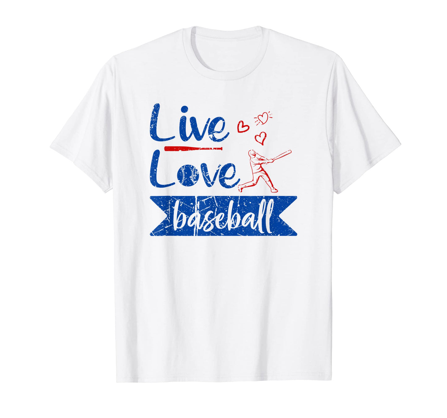 Funny Baseball Mom Dad Live Love T-Shirt - Custom Art Print Men Women - T-Shirt, Sweatshirt, Hoodie