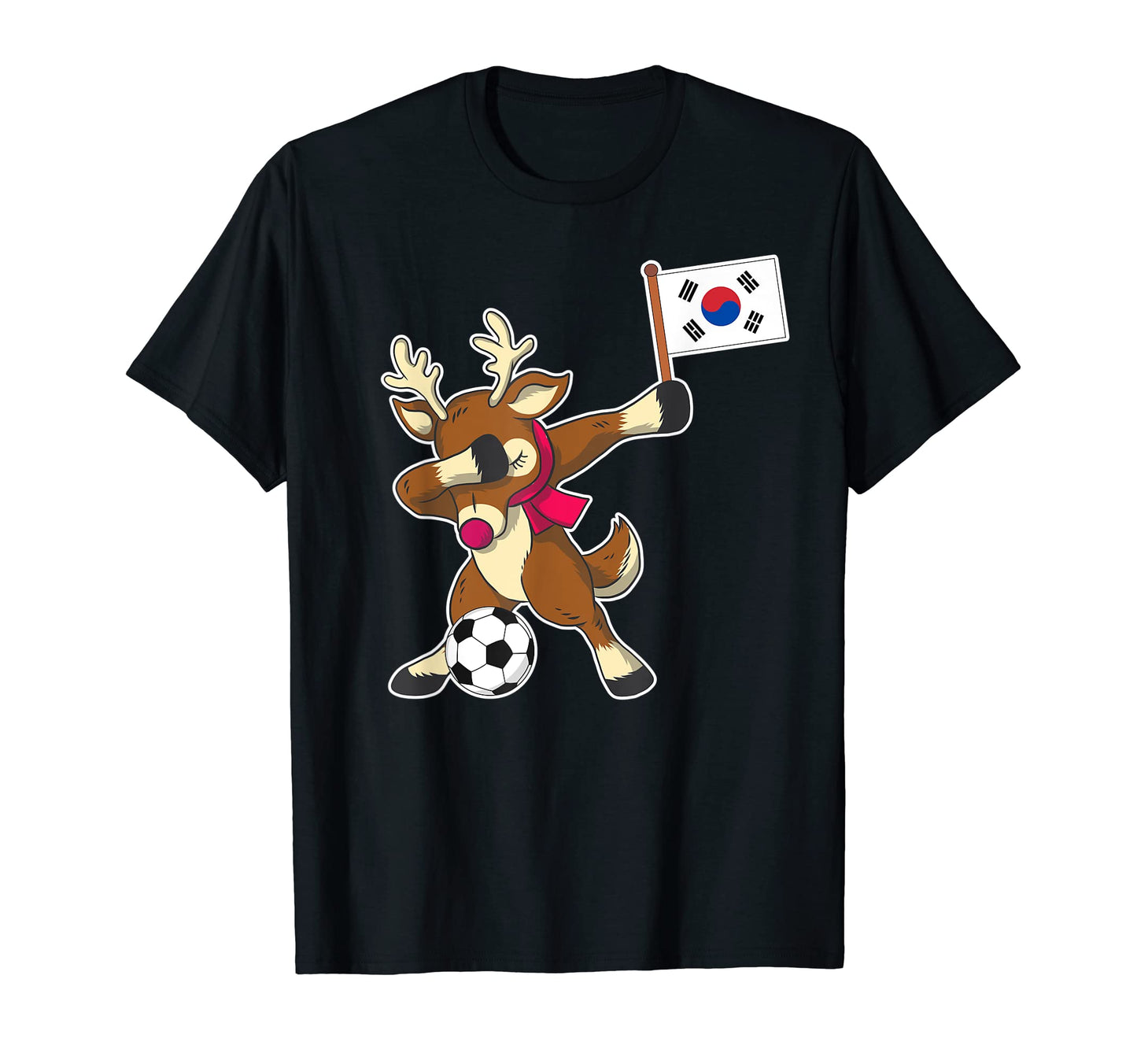 South Korea Soccer Reindeer Korean T-Shirt - Aesthetic Graphic for Adults - T-Shirt, Sweatshirt, Hoodie