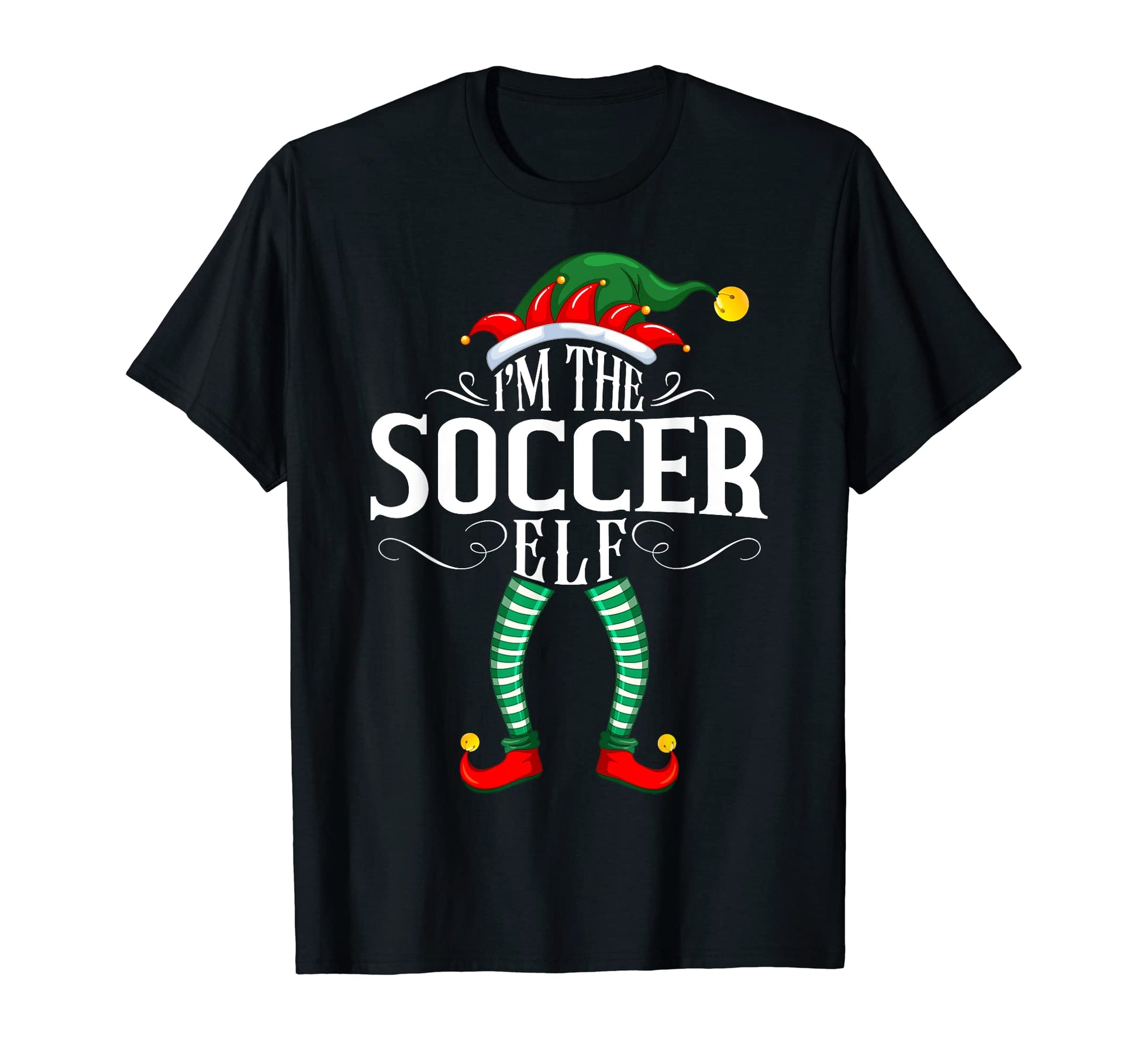 Soccer Elf Matching Family Pjs T-Shirt - Unique Graphic Unisex - T-Shirt, Sweatshirt, Hoodie