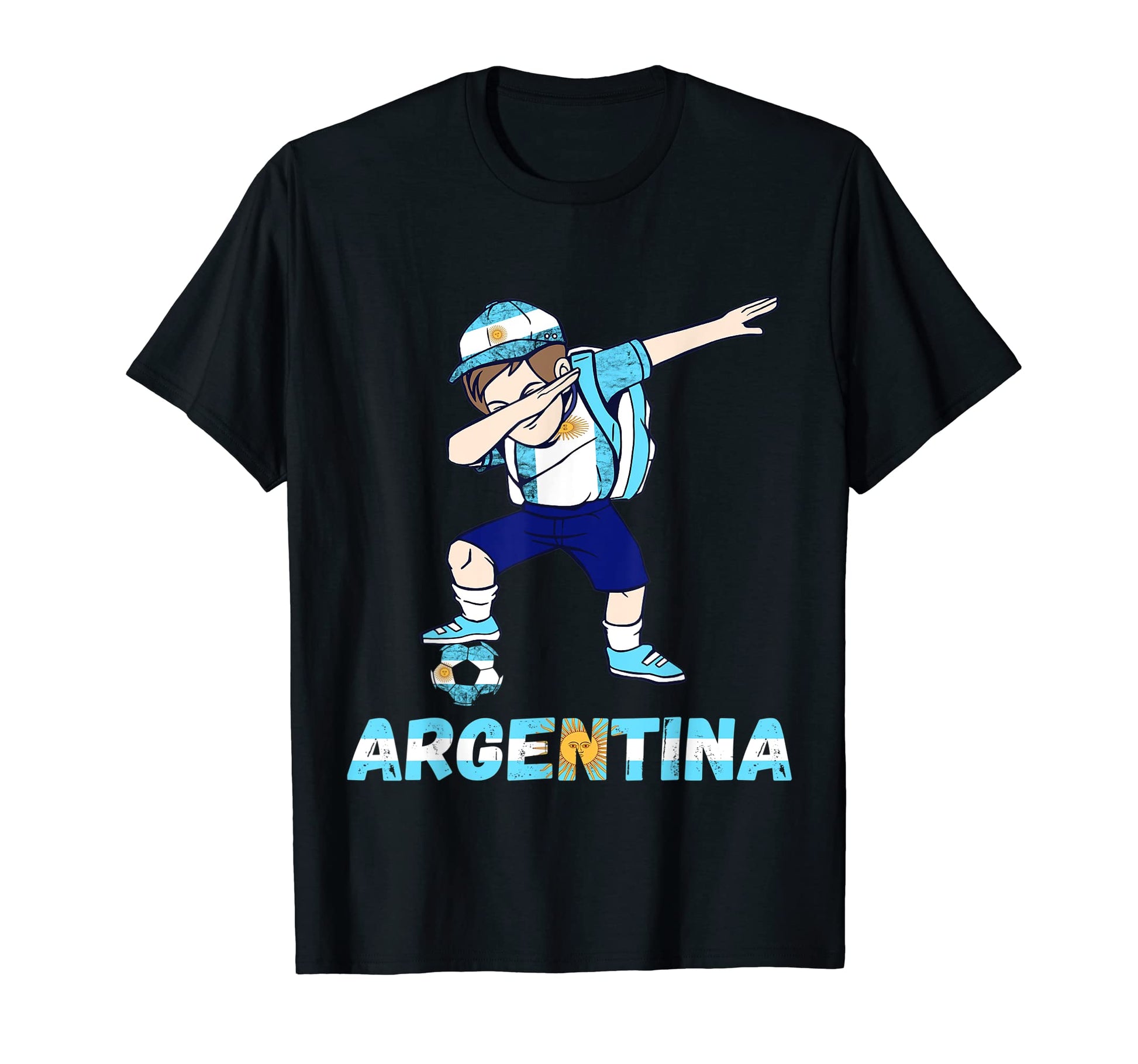 Argentina Dabbing Argentinian Soccer T-Shirt - Minimalist Print Unisex - T-Shirt, Sweatshirt, Hoodie
