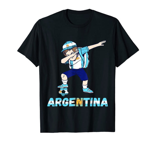 Argentina Dabbing Argentinian Soccer T-Shirt - Minimalist Print Unisex - T-Shirt, Sweatshirt, Hoodie